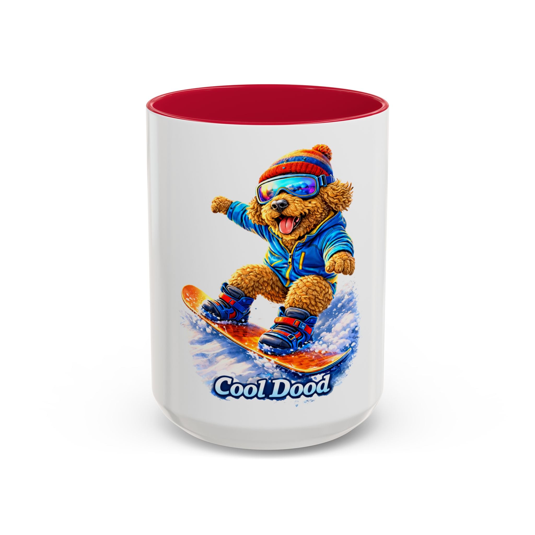 Cool Dood Snowboarding Golden Doodle Mug — (15oz)