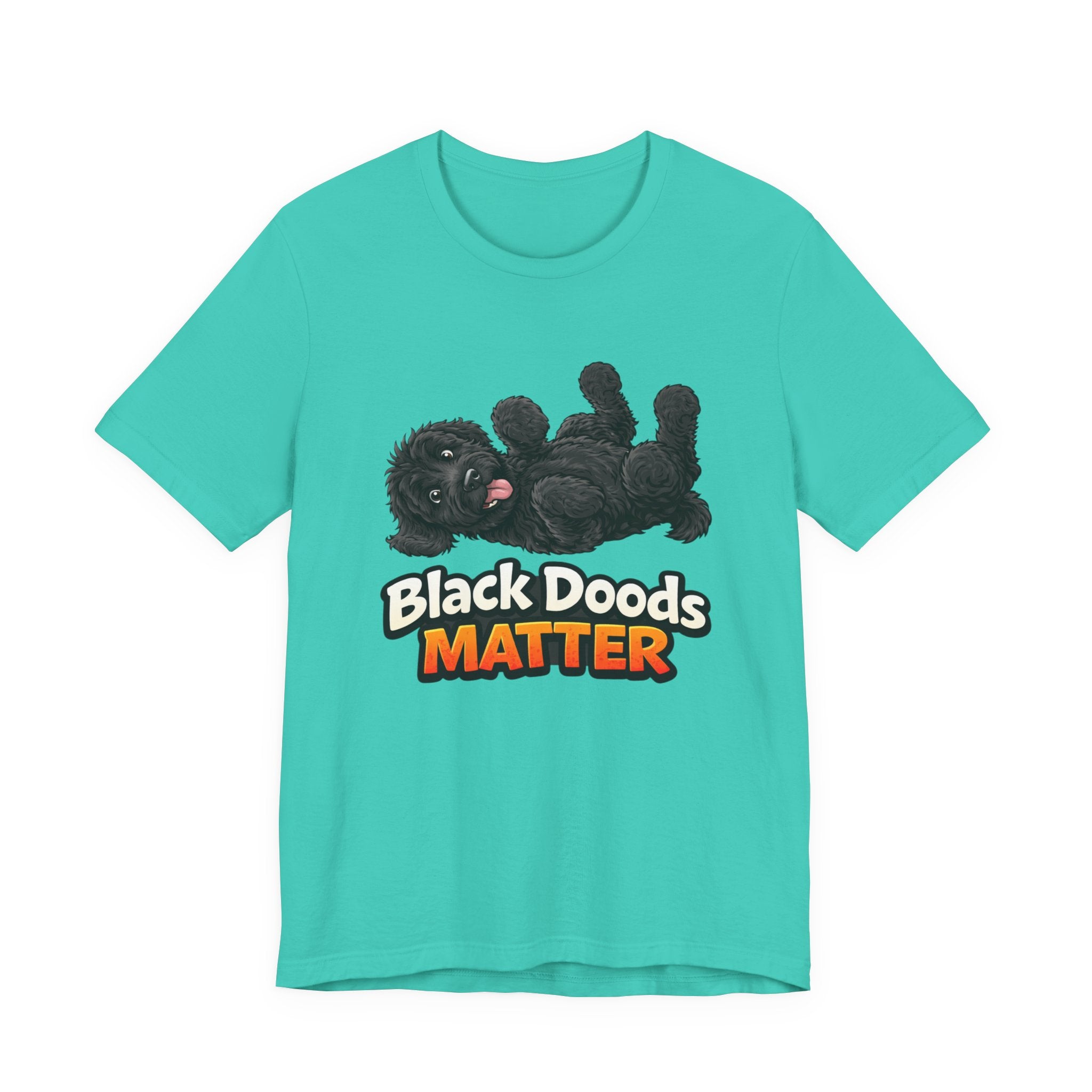 Black Doods Matter T-Shirt — Cute Black Golden Doodle Dog Graphic Tee