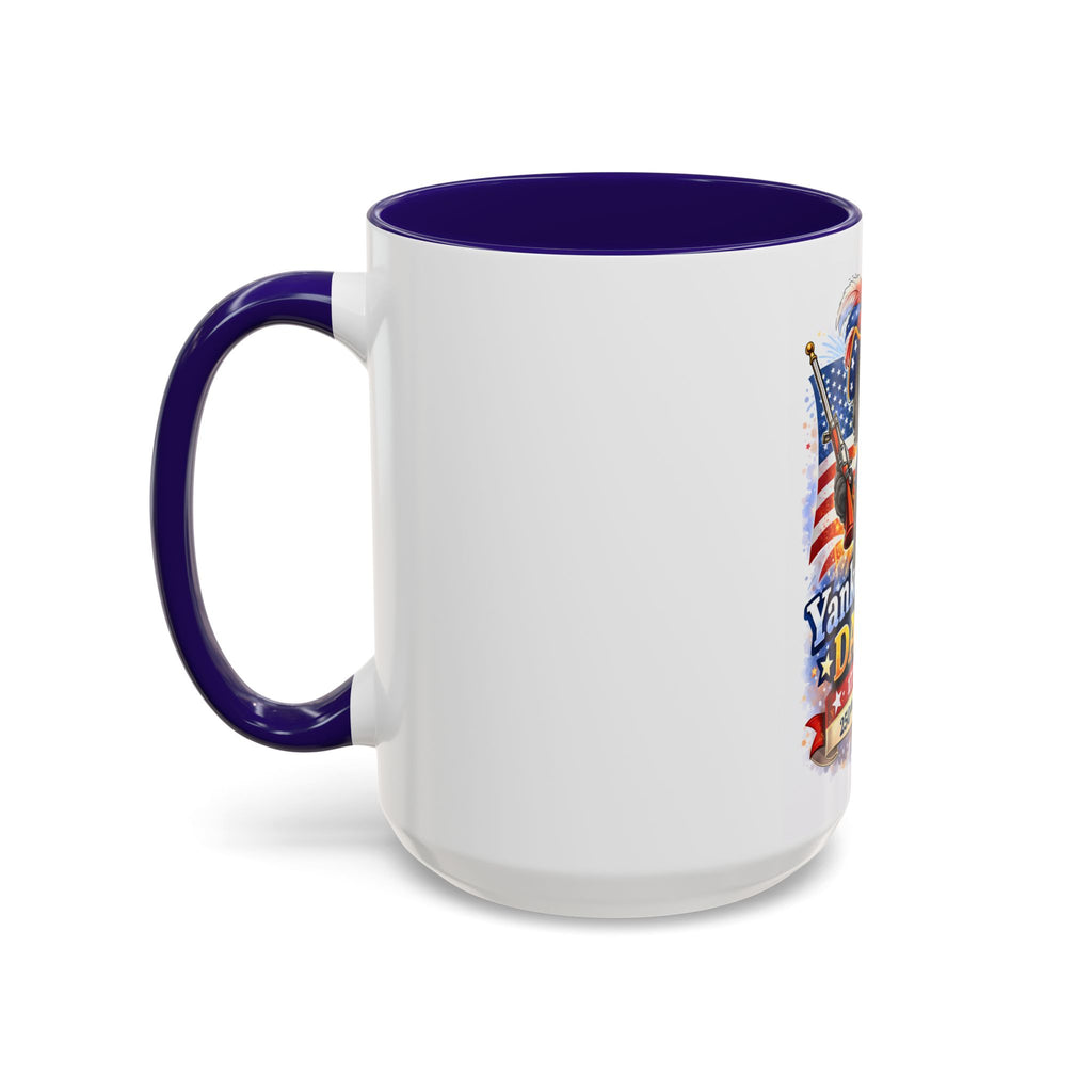 Fourth of July Yankee Doodle Dandy Mug — USA 250th Birthday Doodle Design (15oz)