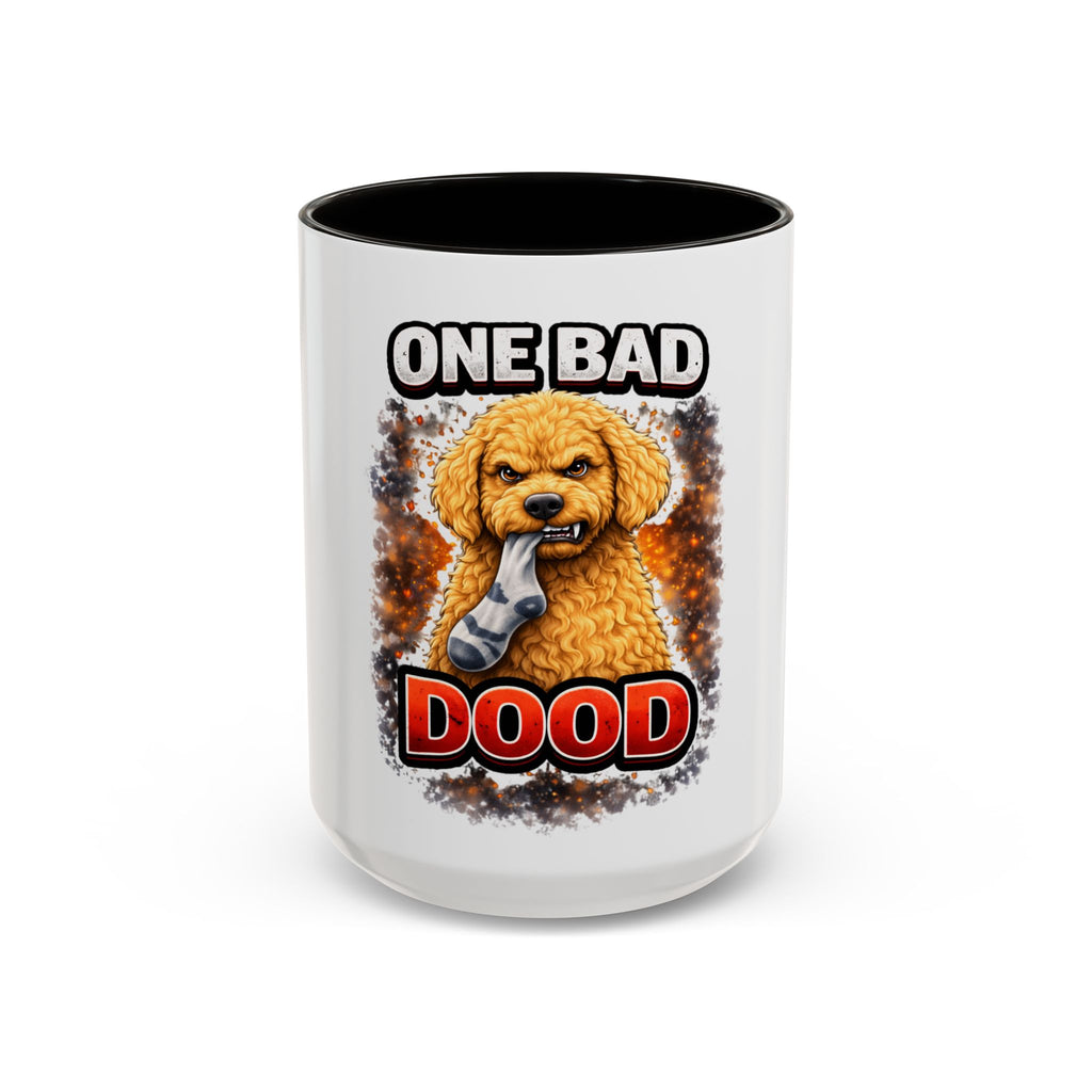 One Bad Dood Coffee Mug — Funny Golden Doodle Dog Mug (15oz)