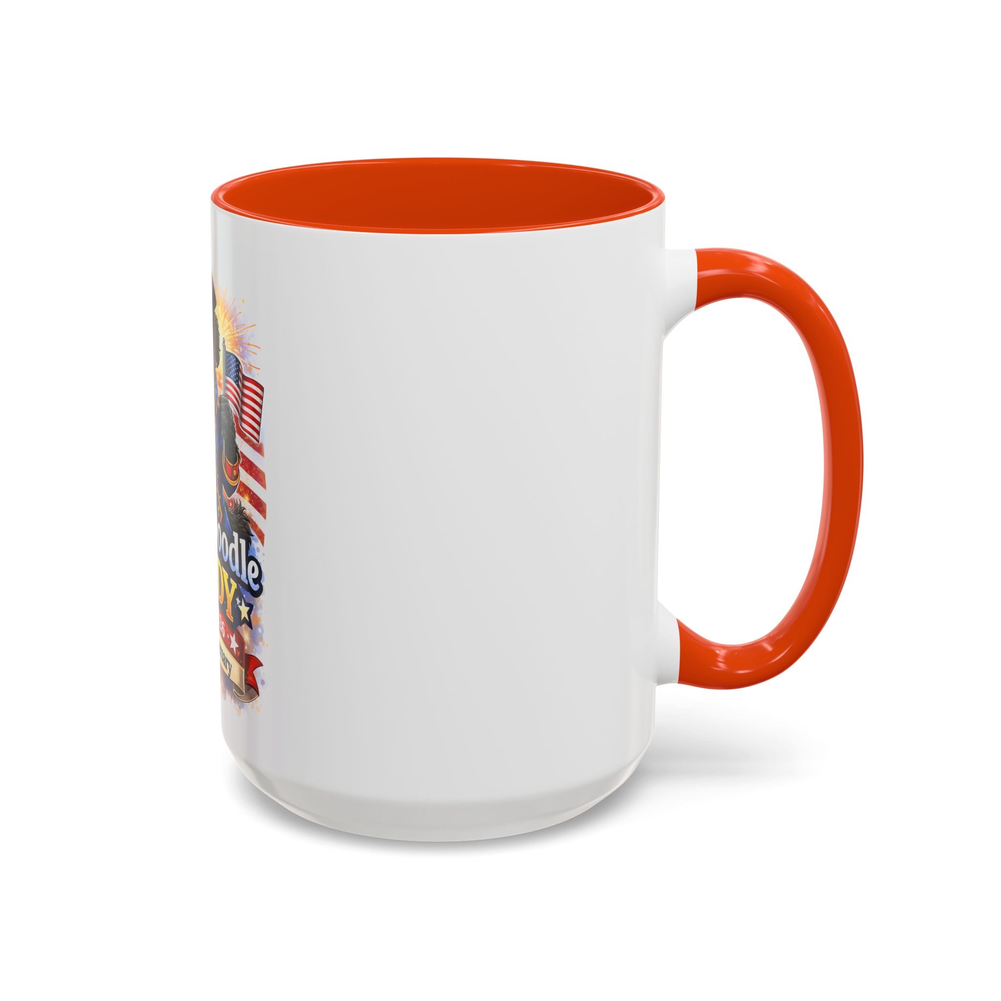 Fourth of July Yankee Doodle Dandy Mug — USA 250th Birthday Doodle Design (15oz)