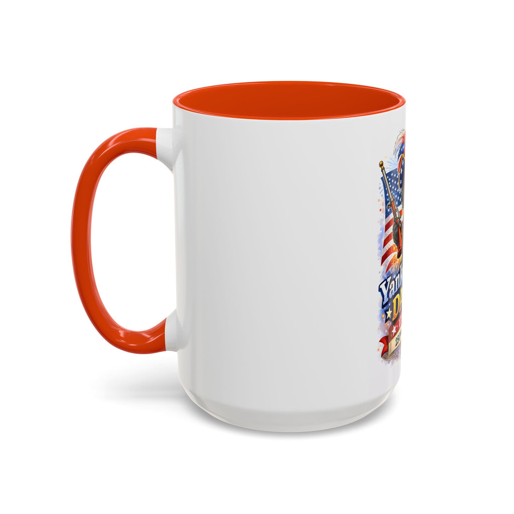 Fourth of July Yankee Doodle Dandy Mug — USA 250th Birthday Doodle Design (15oz)