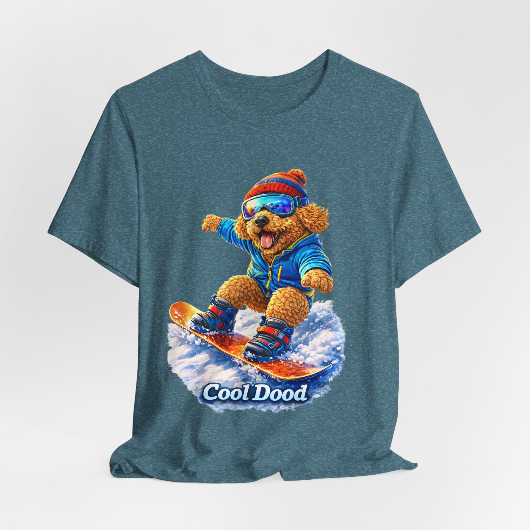 Cool Dood Snowboarding Golden Doodle T‑Shirt
