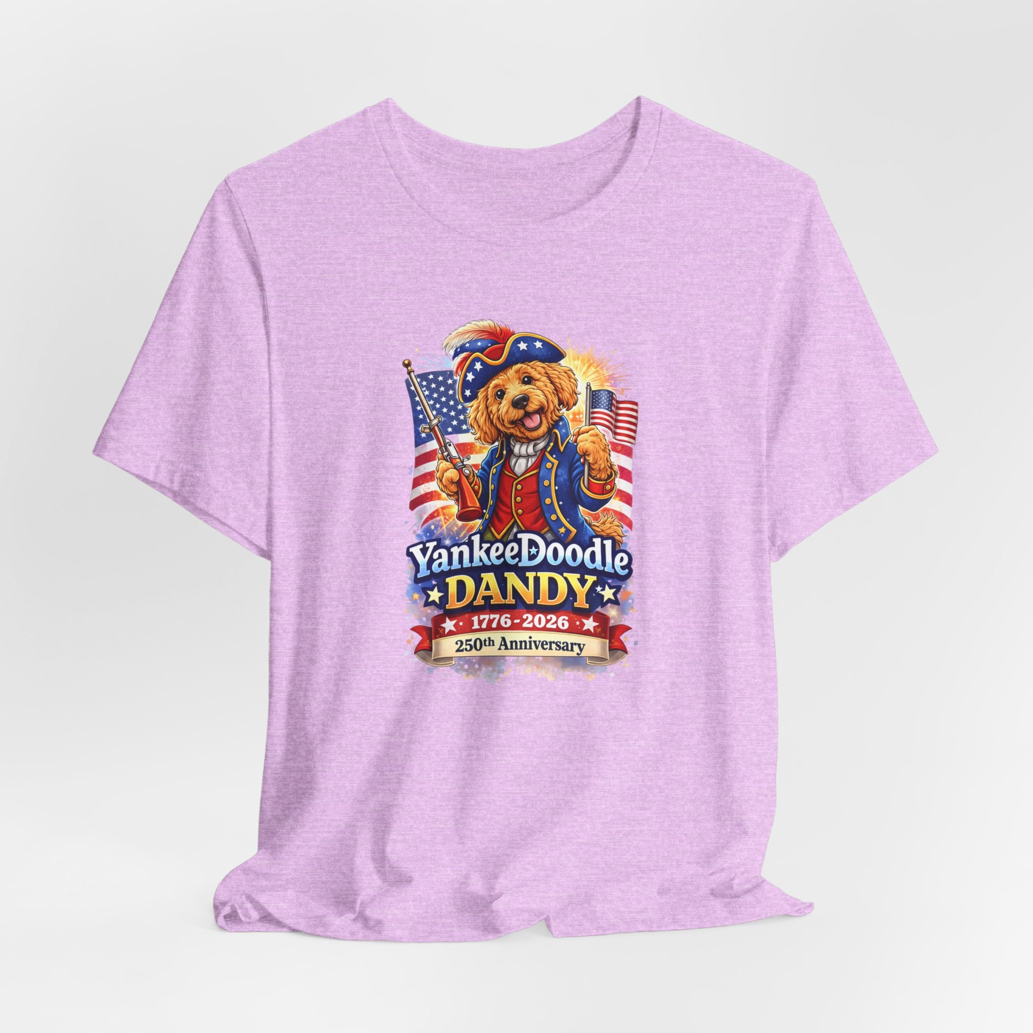 Golden Doodle 4th of July Tee — USA 250 Birthday Doodle Design