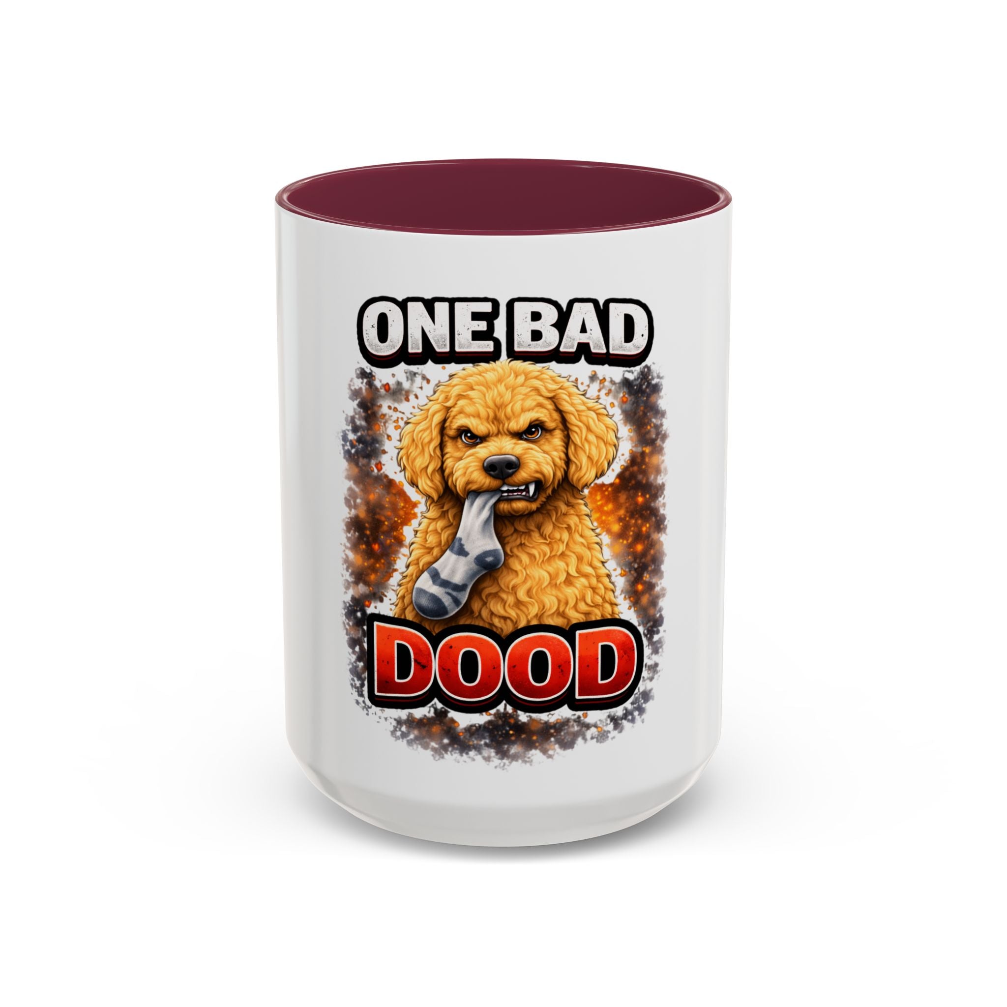 One Bad Dood Coffee Mug — Funny Golden Doodle Dog Mug (15oz)