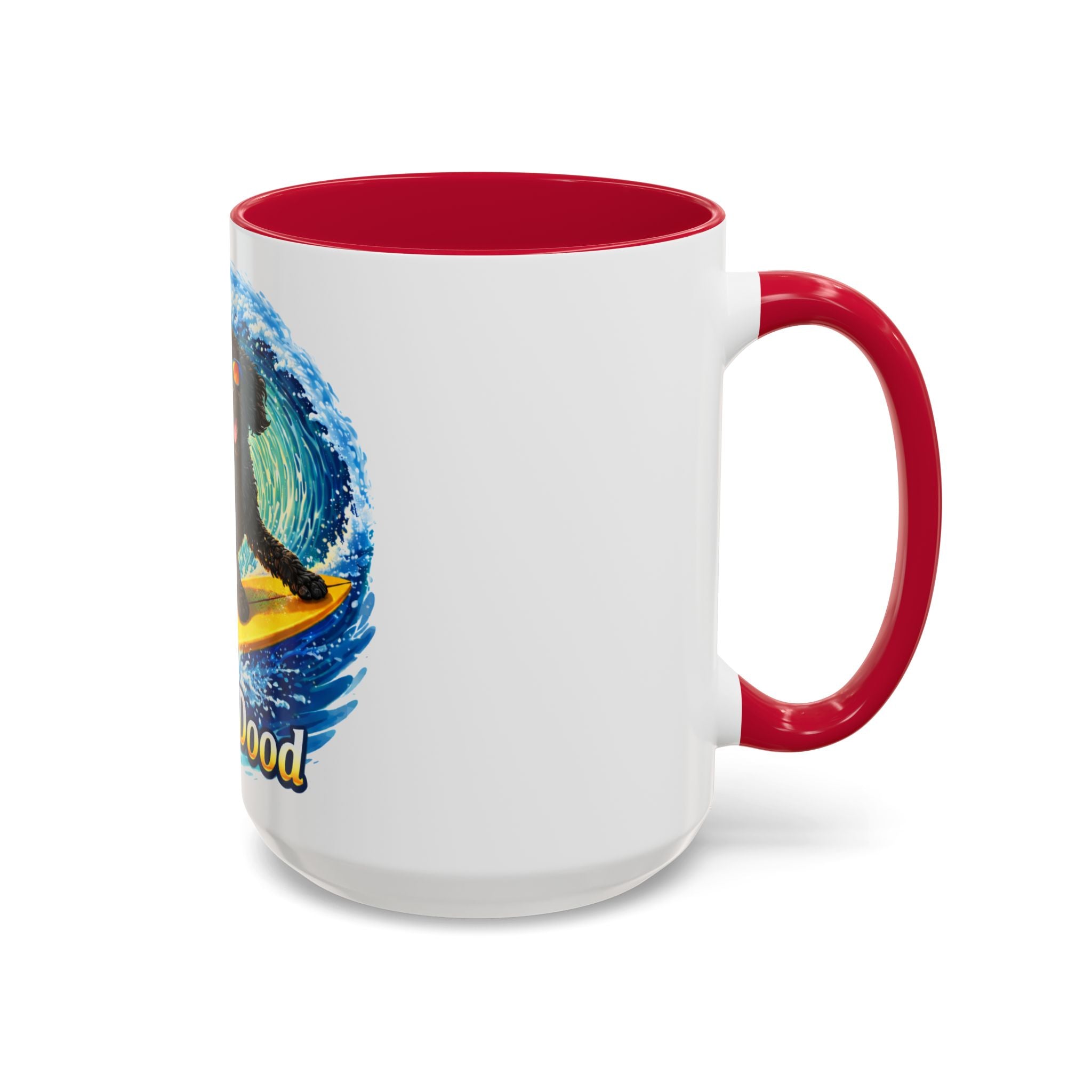 Surfer Dood Coffee Mug – Surfing Dog Graphic (15oz)