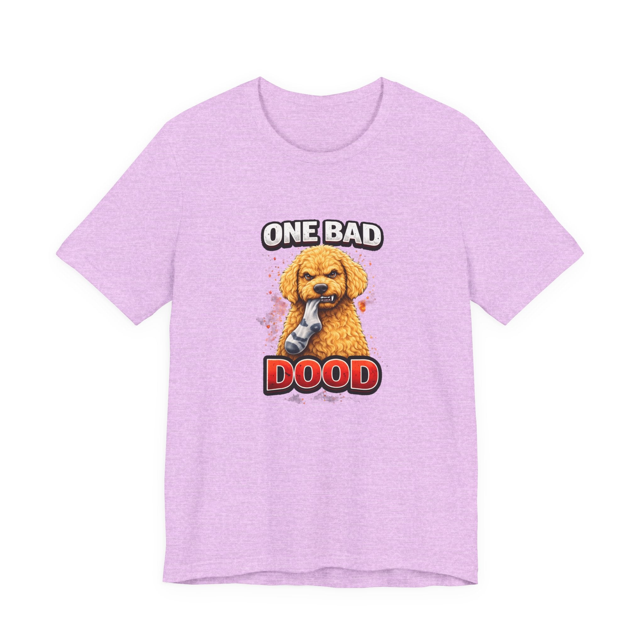 One Bad Dood Dog T-Shirt — Funny Golden Doodle Cartoon Tee for Dog Lovers
