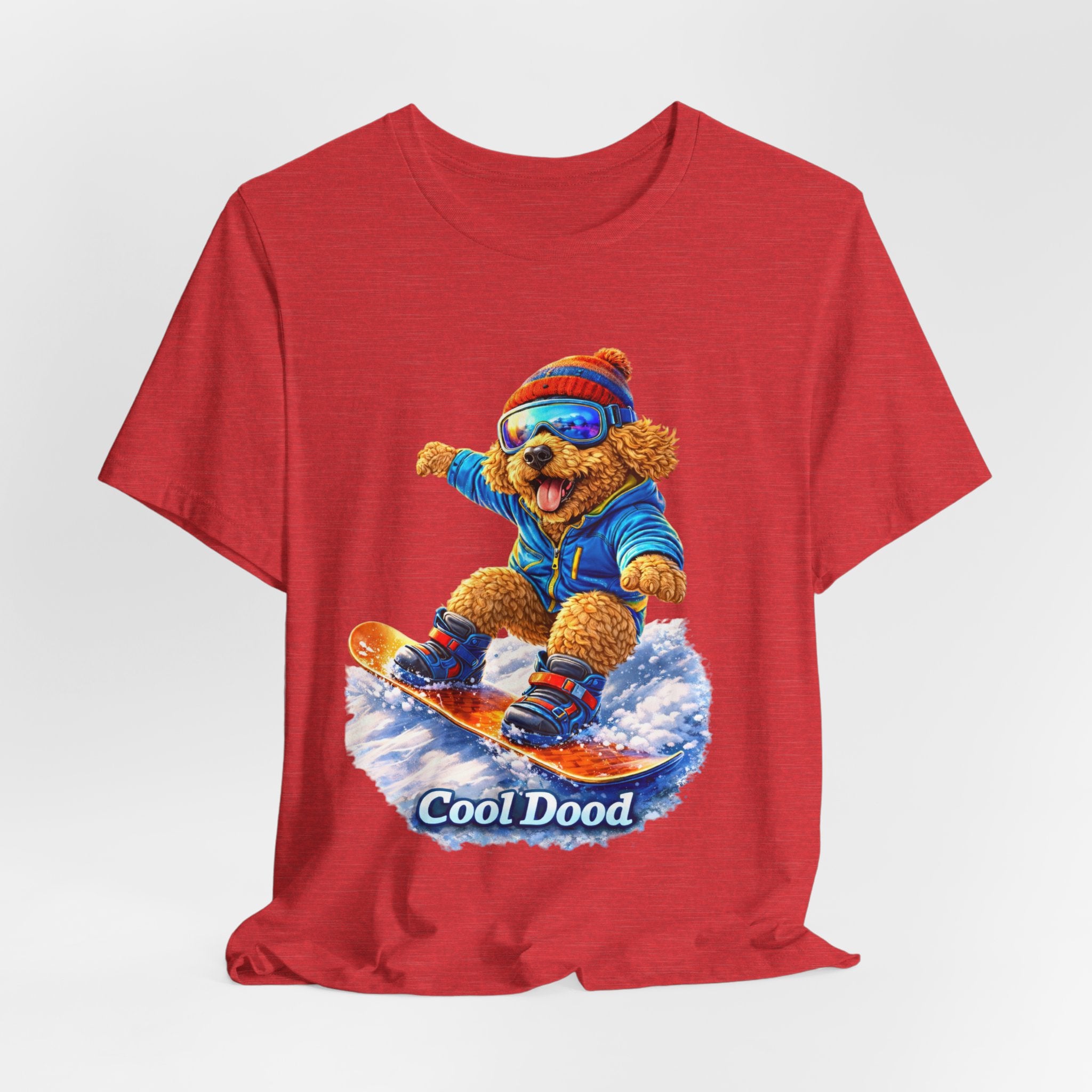 Cool Dood Snowboarding Golden Doodle T‑Shirt