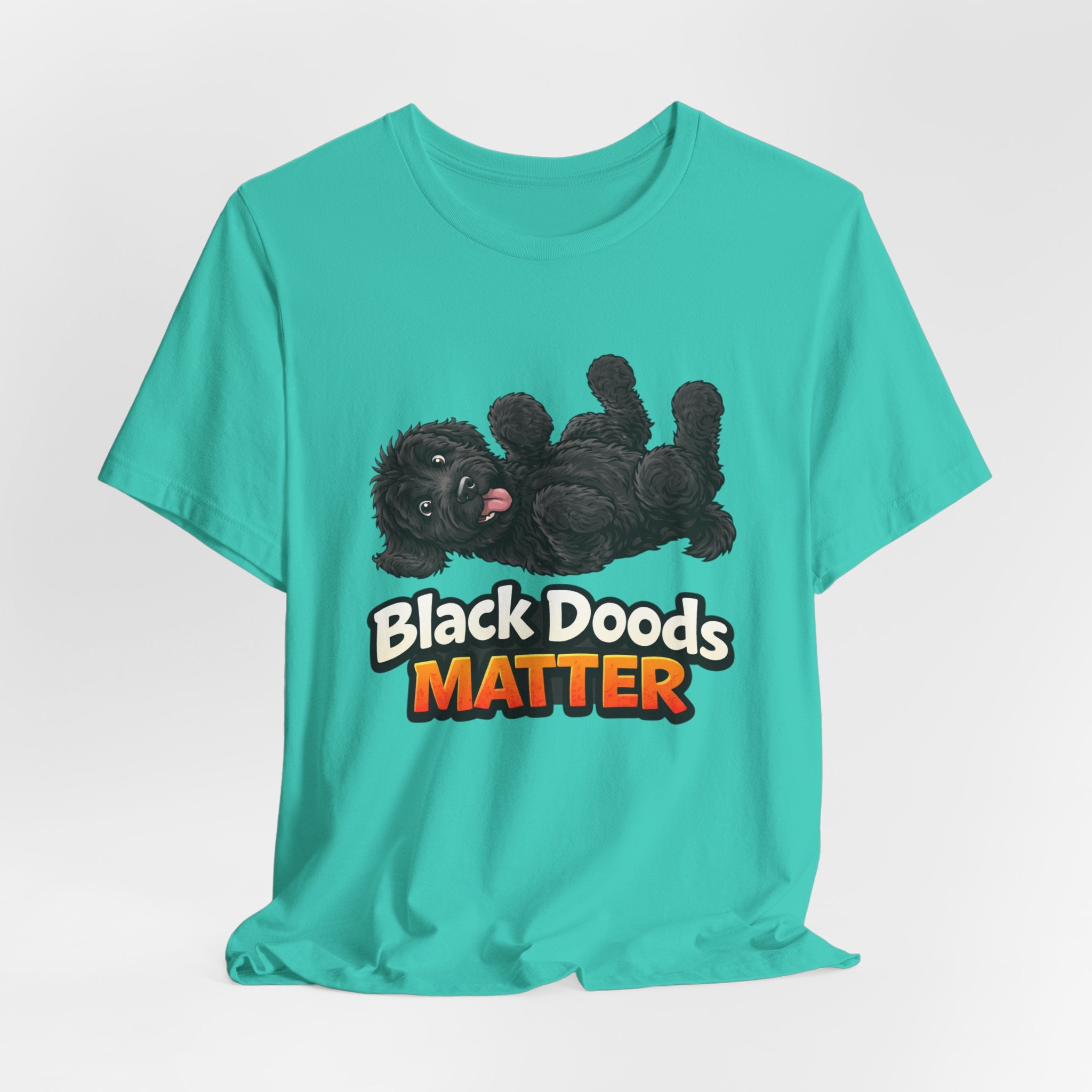 Black Doods Matter T-Shirt — Cute Black Golden Doodle Dog Graphic Tee