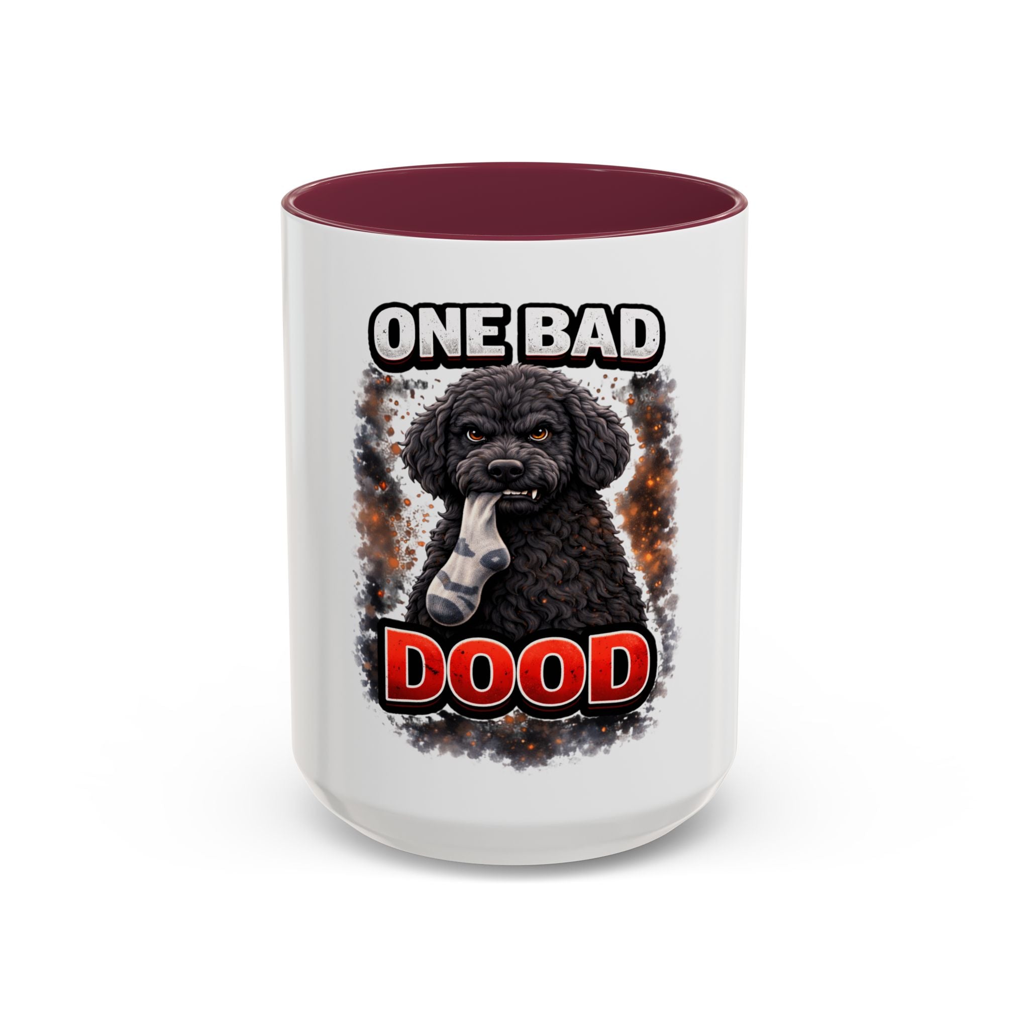 One Bad Dood Mug – Funny Black Golden Doodle  Coffee Cup (15oz)