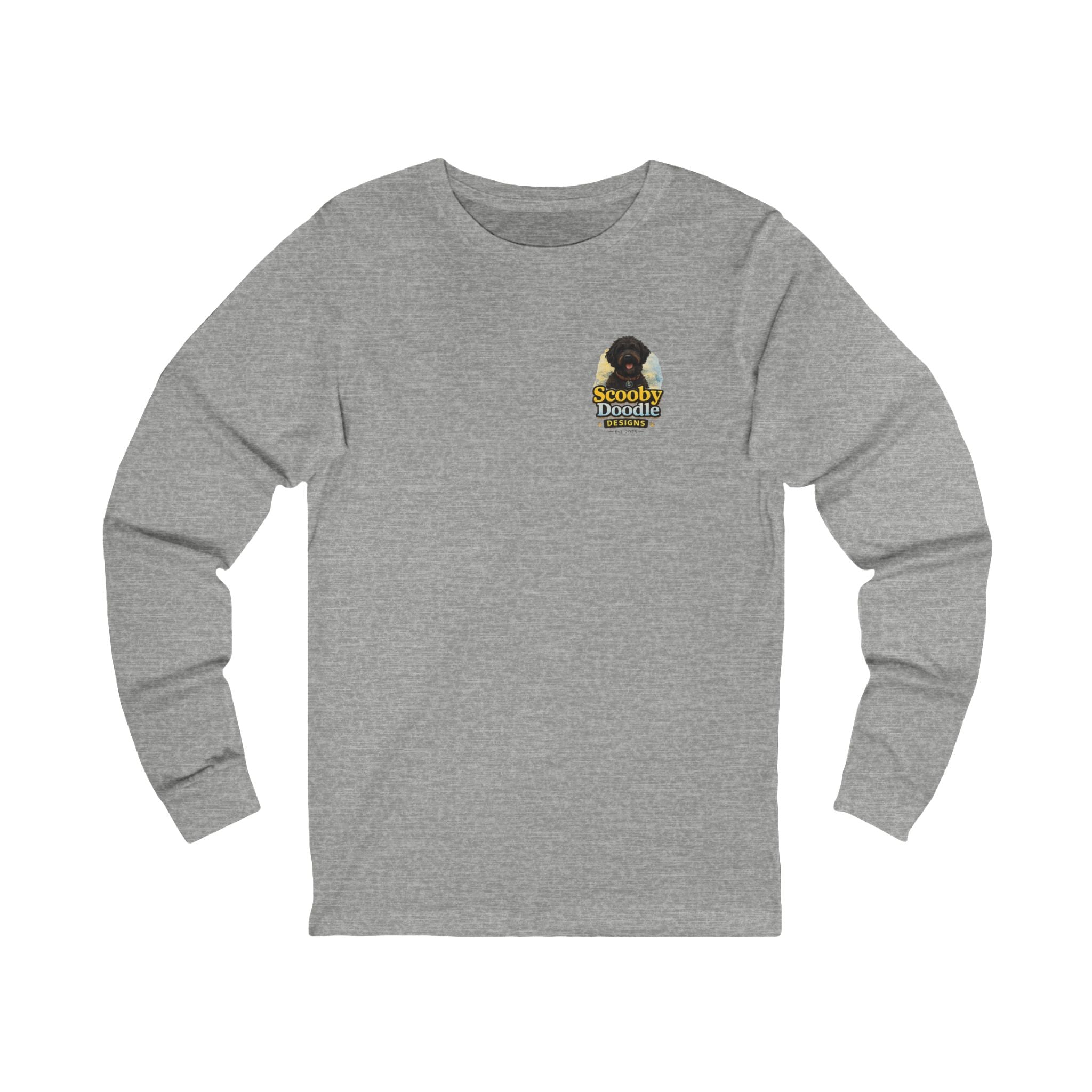 Golden Doodle Beach Tee — Dog on Striped Beach Chair