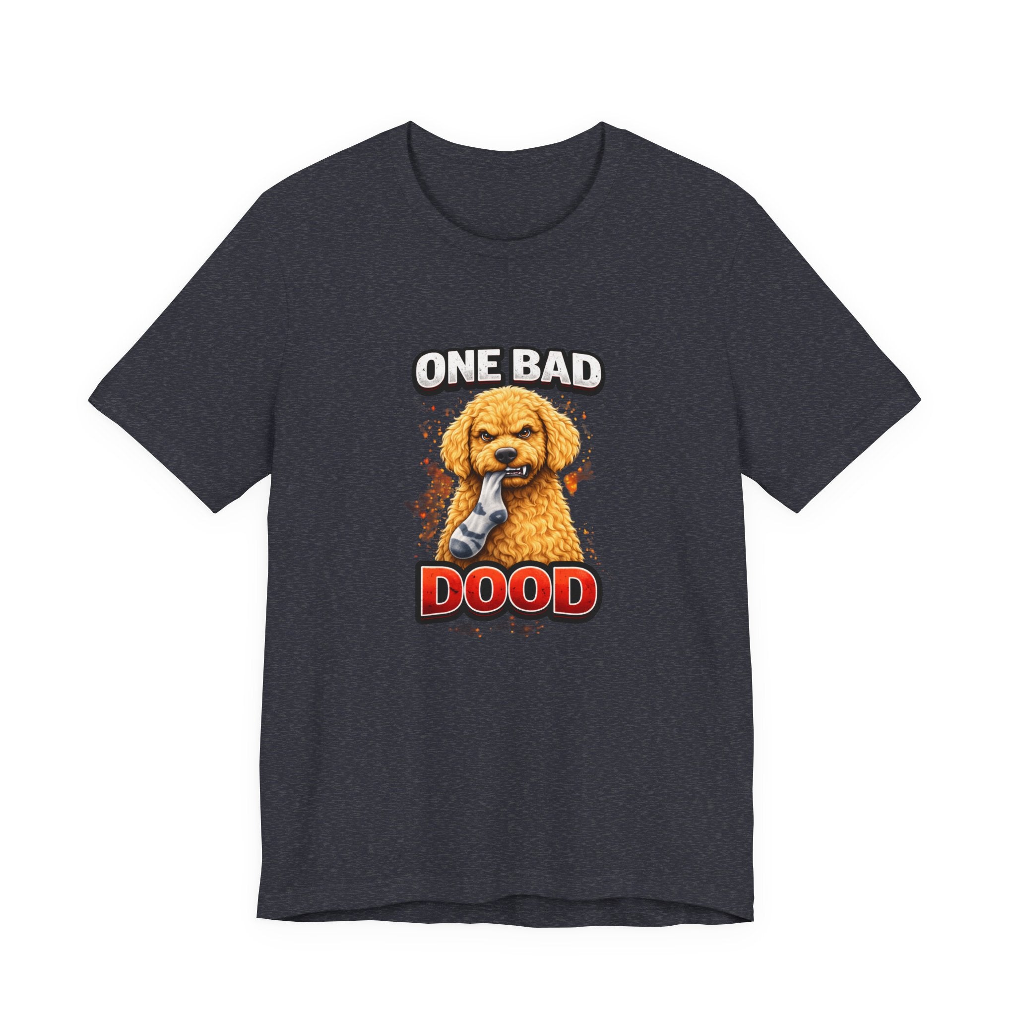 One Bad Dood Dog T-Shirt — Funny Golden Doodle Cartoon Tee for Dog Lovers