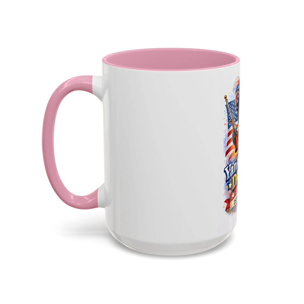 Fourth of July Yankee Doodle Dandy Mug — USA 250th Birthday Doodle Design (15oz)
