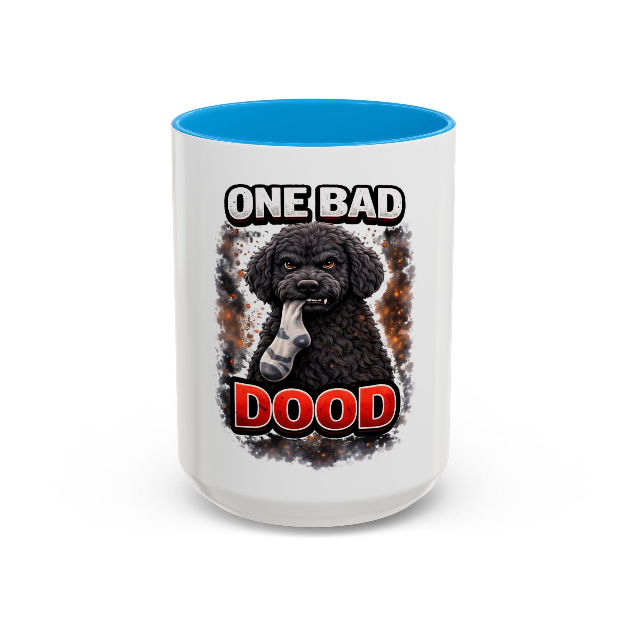 One Bad Dood Mug – Funny Black Golden Doodle  Coffee Cup (15oz)