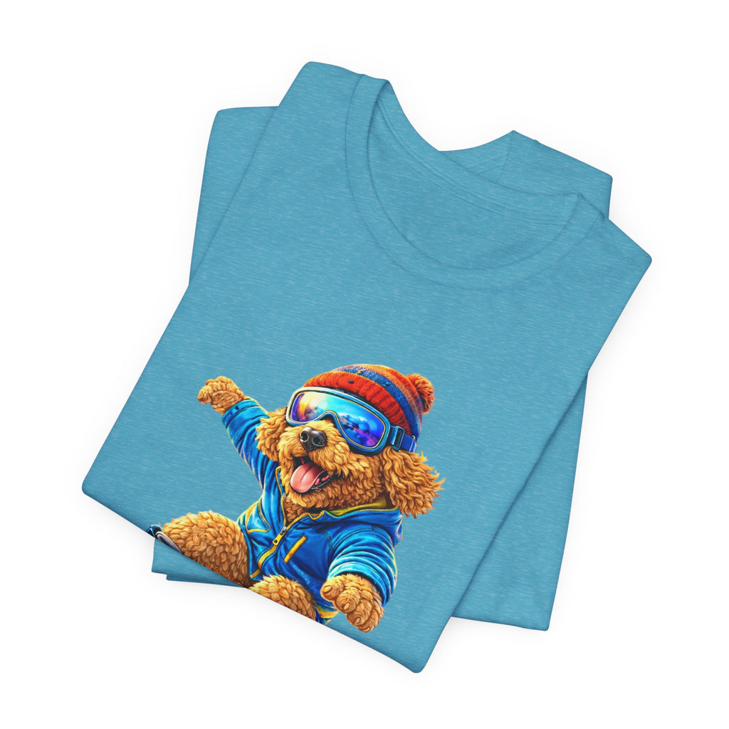Cool Dood Snowboarding Golden Doodle T‑Shirt