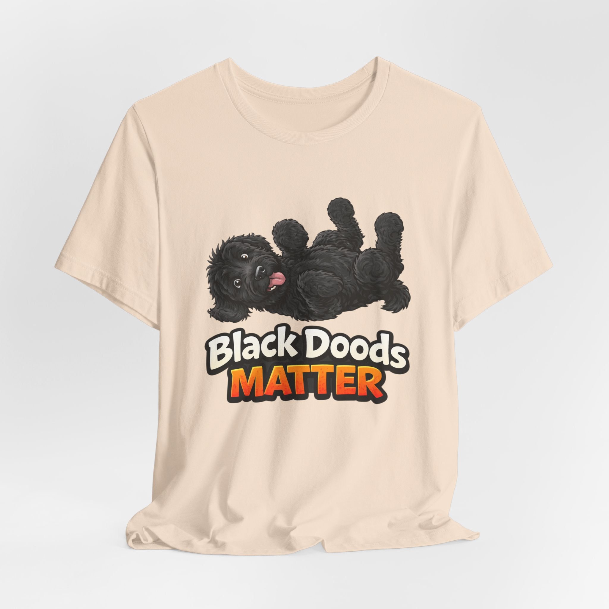 Black Doods Matter T-Shirt — Cute Black Golden Doodle Dog Graphic Tee
