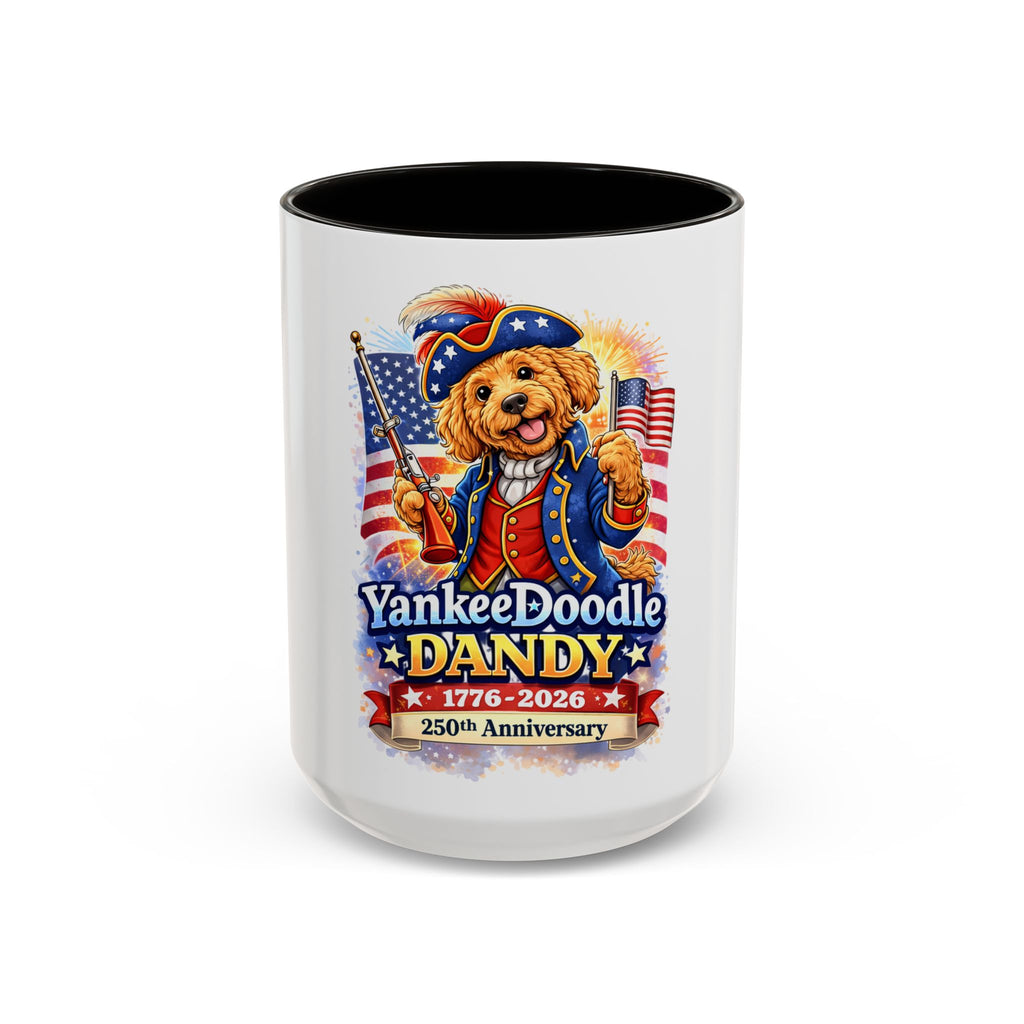 Fourth of July Patriotic Golden Doodle Mug — "Yankee Doodle Dandy" (15oz)