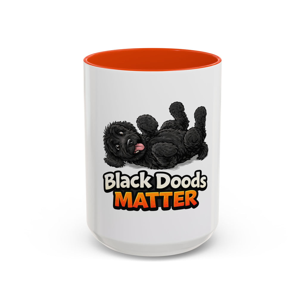 Black Doods Matter Golden Doodle Mug — Funny Black Dog Coffee Cup (15oz)