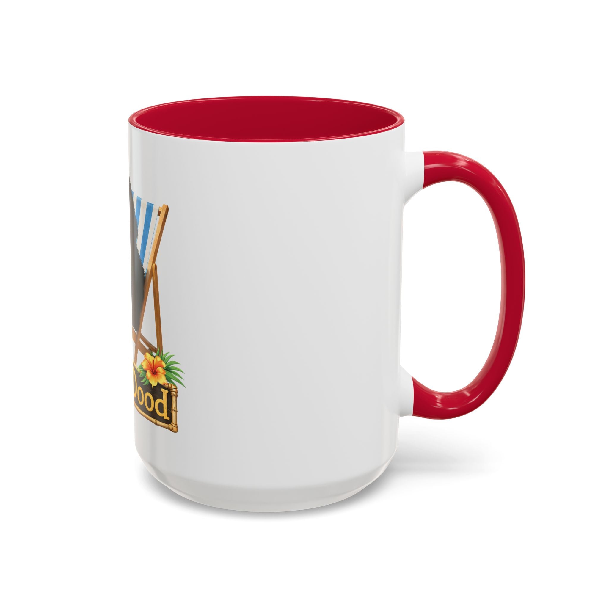 Beach Dood - Black Golden Doodle Beach Chair Mug - (15oz)