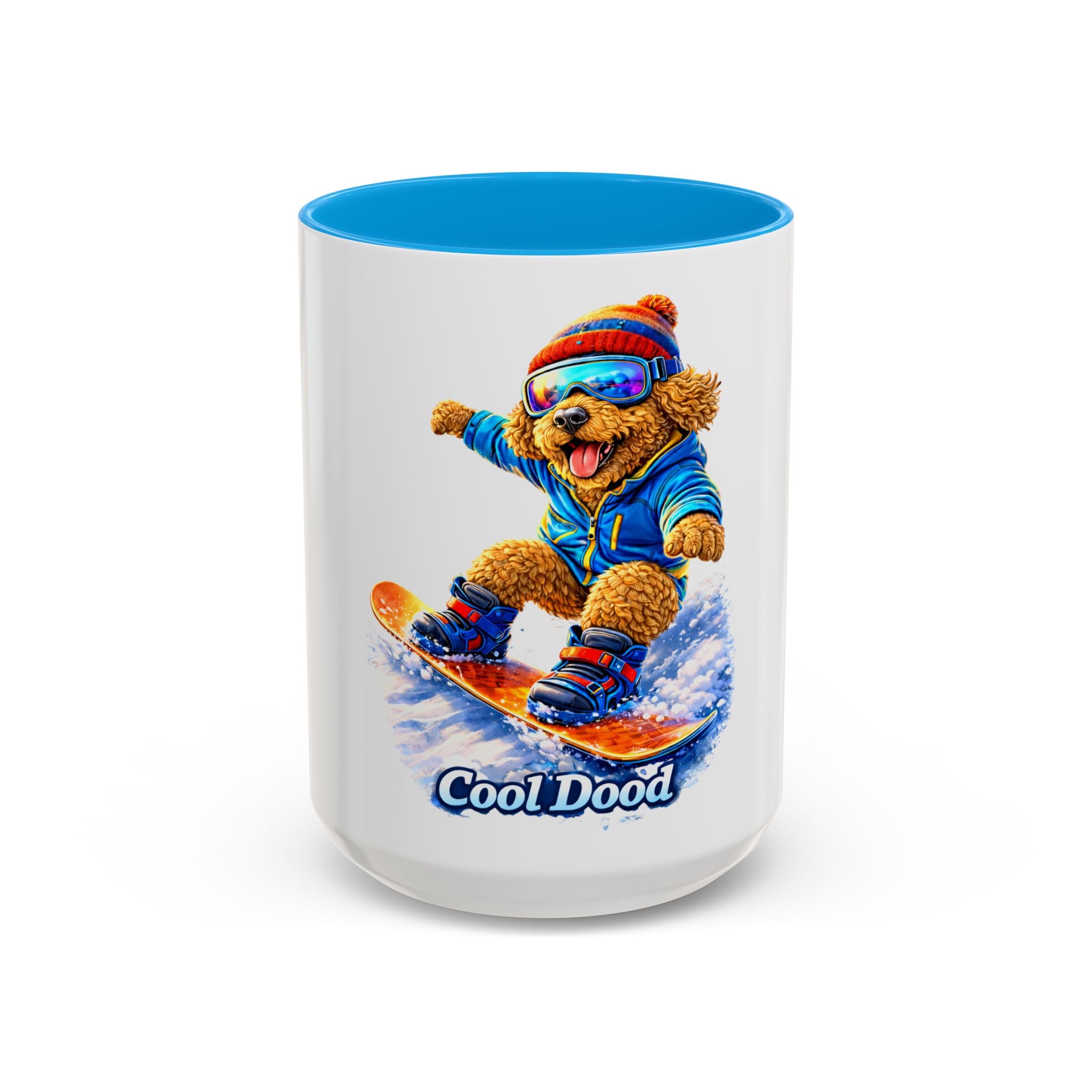 Cool Dood Snowboarding Golden Doodle Mug — (15oz)