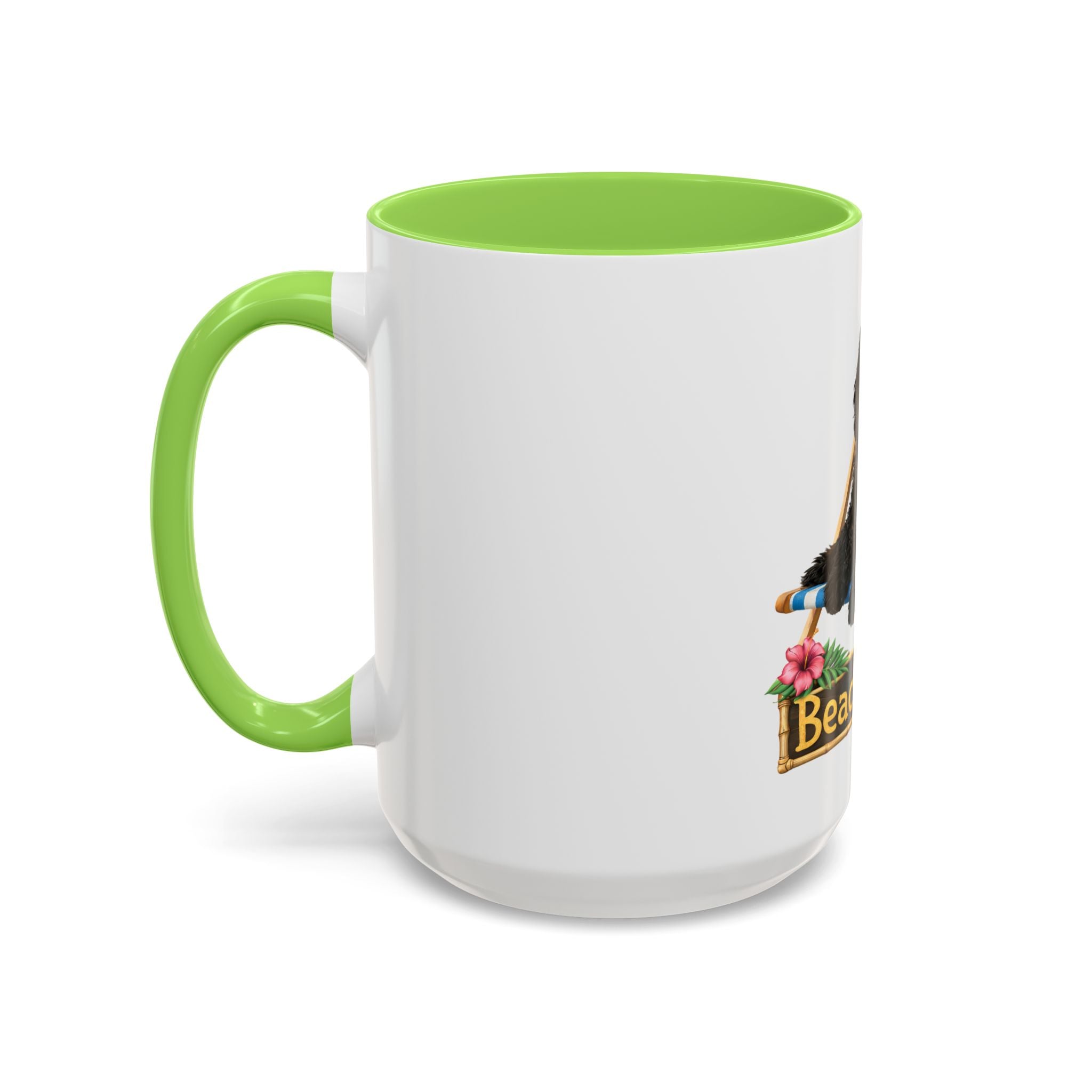 Beach Dood - Black Golden Doodle Beach Chair Mug - (15oz)