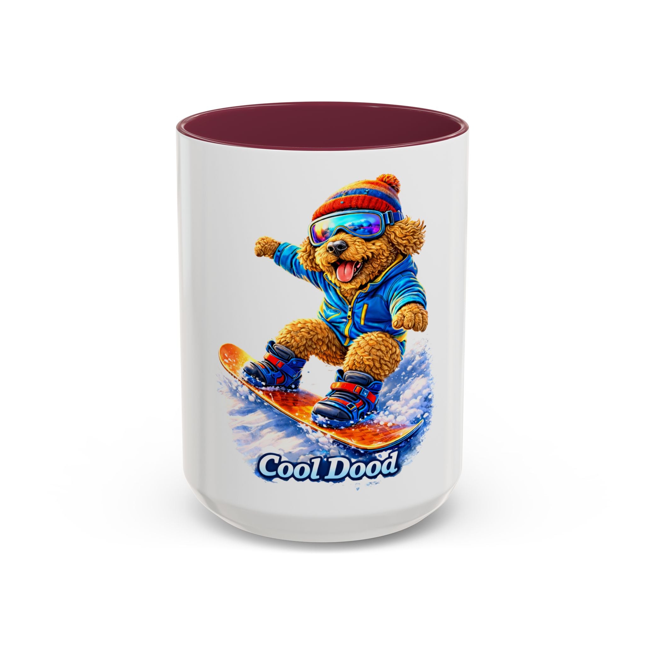 Cool Dood Snowboarding Golden Doodle Mug — (15oz)