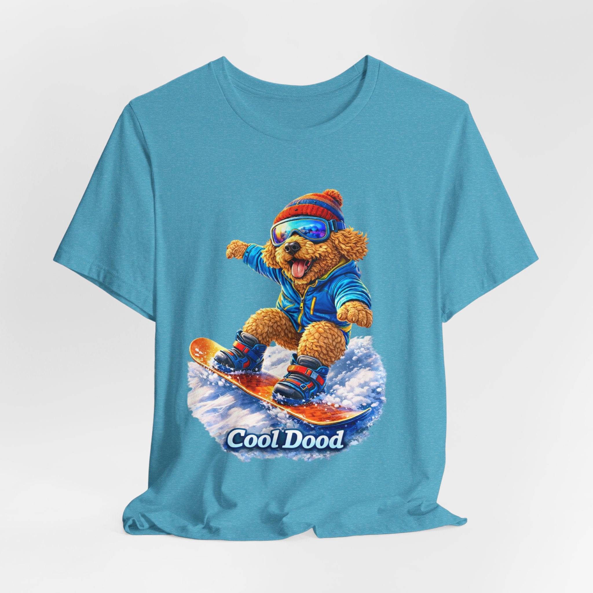 Cool Dood Snowboarding Golden Doodle T‑Shirt