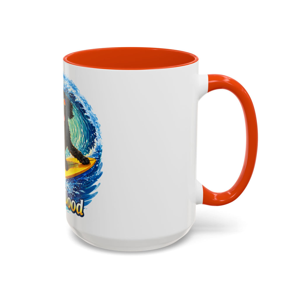 Surfer Dood Coffee Mug – Surfing Dog Graphic (15oz)