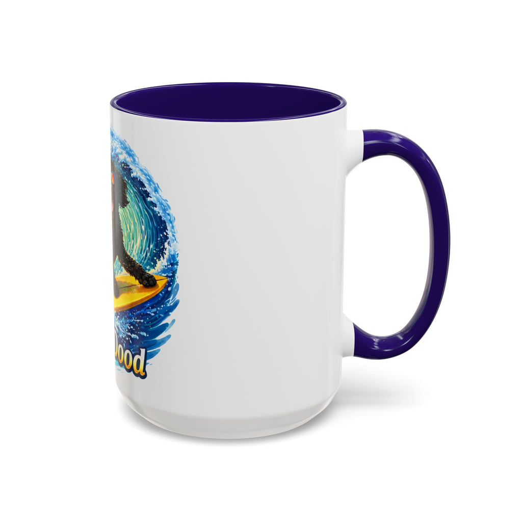 Surfer Dood Coffee Mug – Surfing Dog Graphic (15oz)