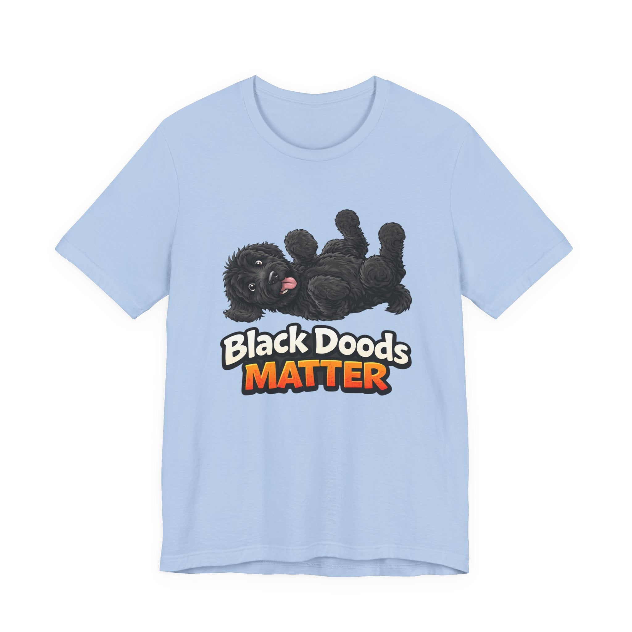 Black Doods Matter T-Shirt — Cute Black Golden Doodle Dog Graphic Tee