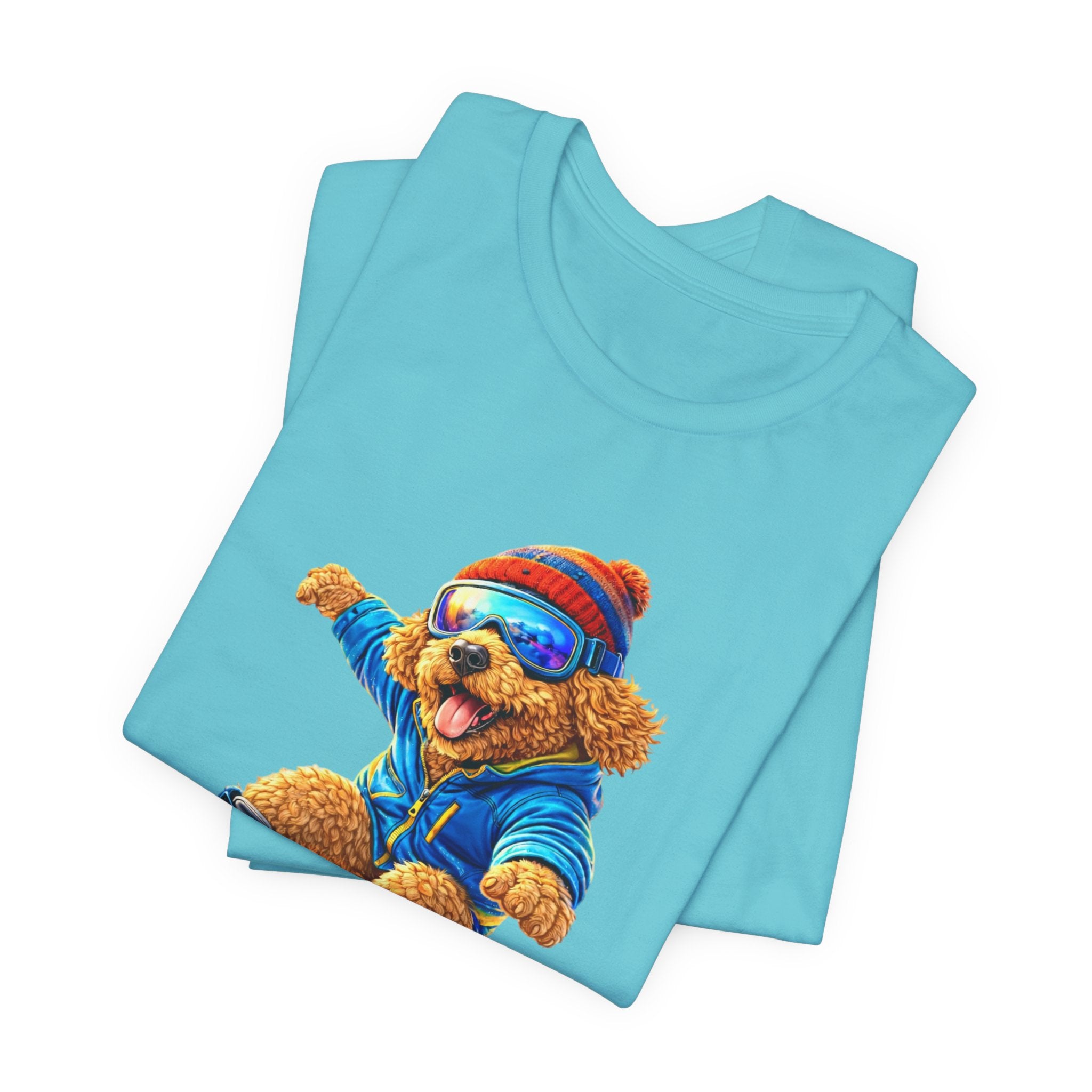 Cool Dood Snowboarding Golden Doodle T‑Shirt