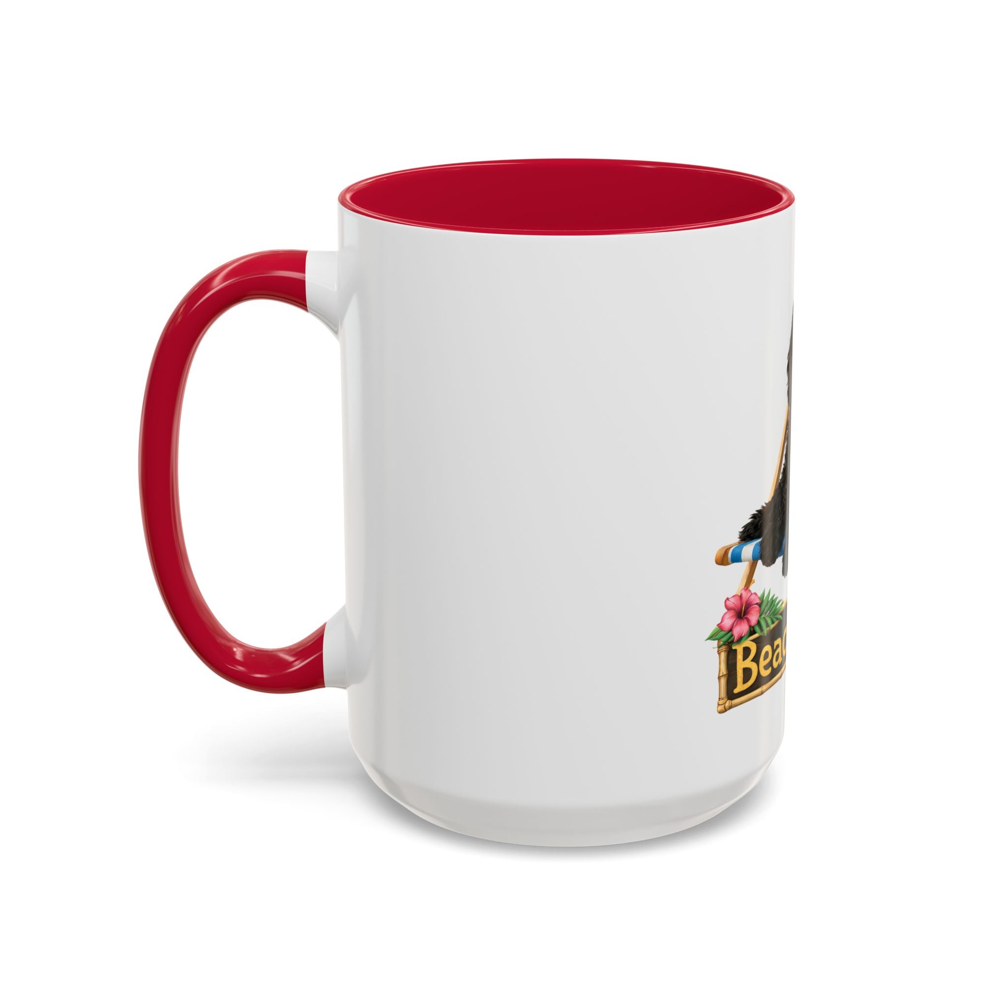 Beach Dood - Black Golden Doodle Beach Chair Mug - (15oz)