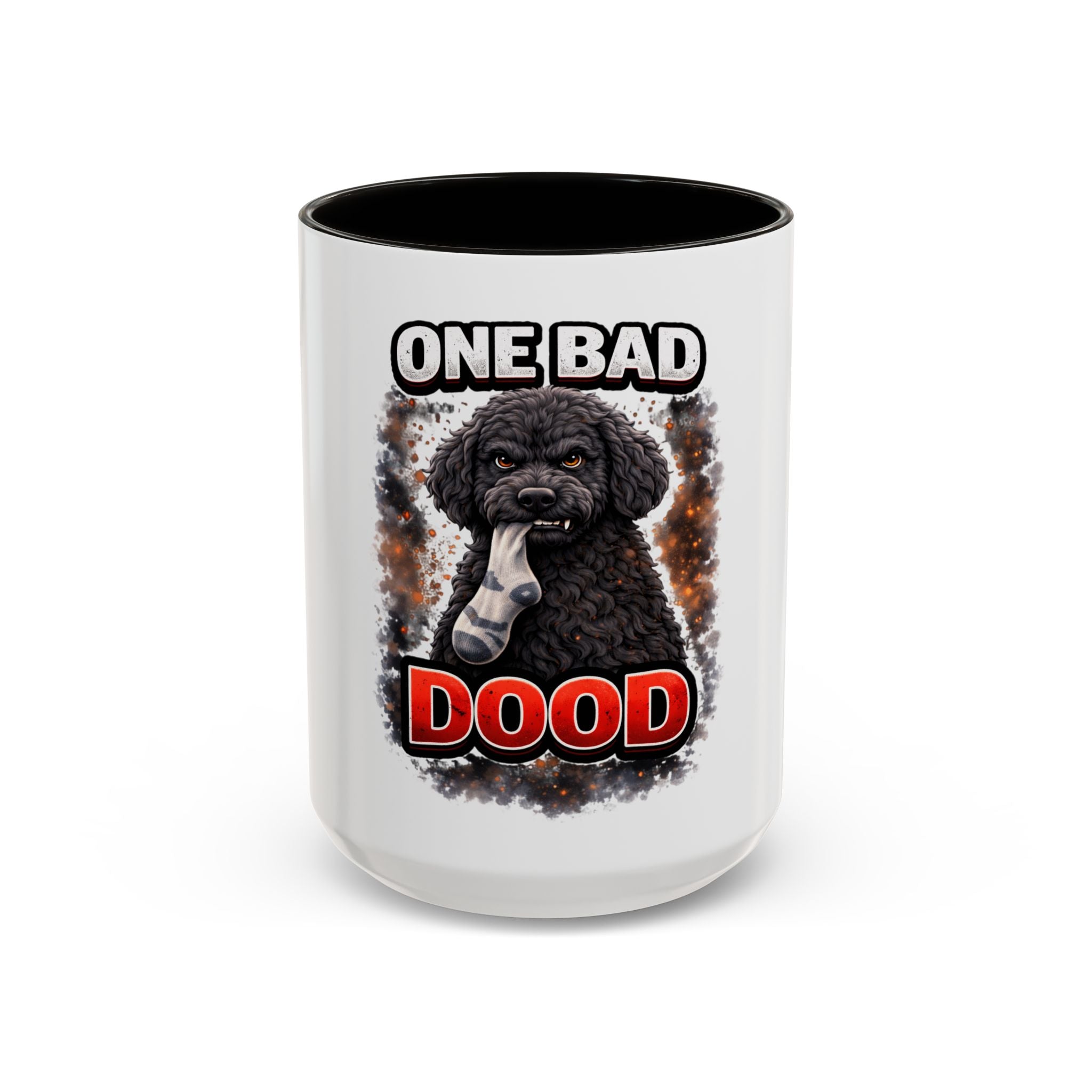 One Bad Dood Mug – Funny Black Golden Doodle  Coffee Cup (15oz)