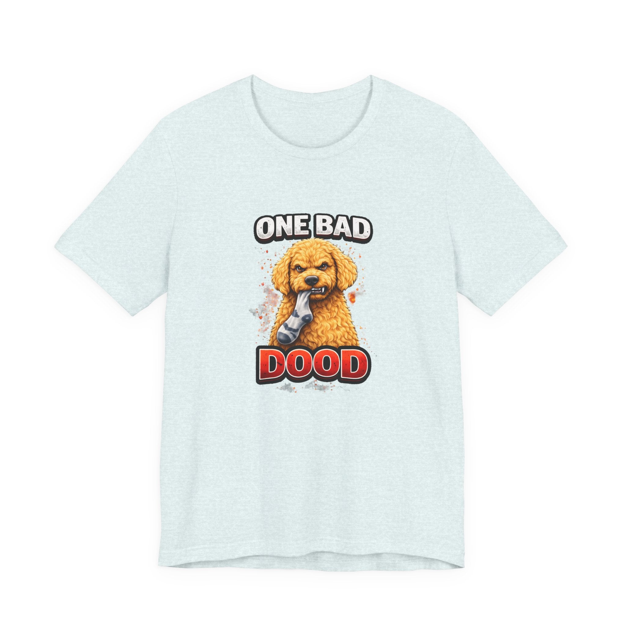 One Bad Dood Dog T-Shirt — Funny Golden Doodle Cartoon Tee for Dog Lovers
