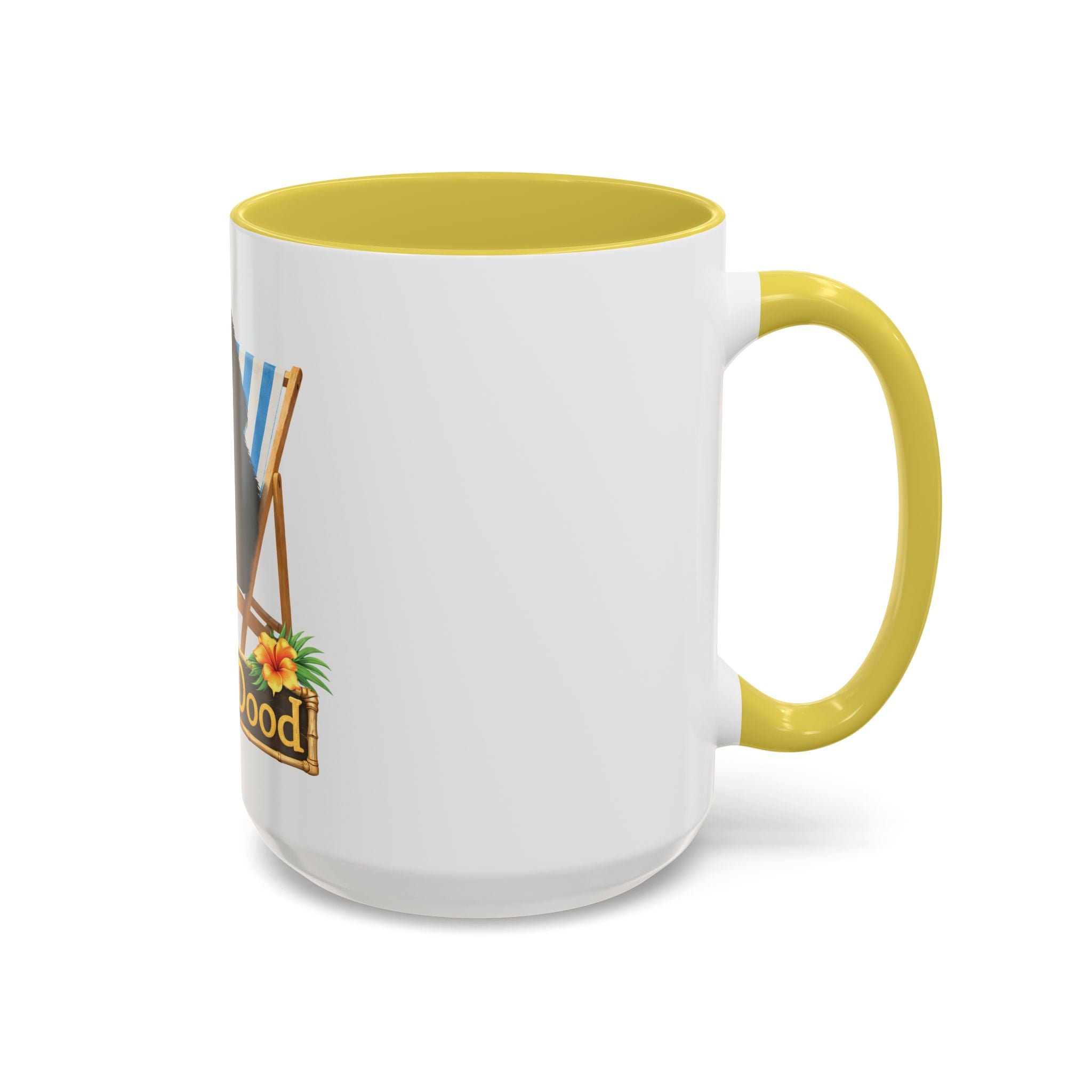 Beach Dood - Black Golden Doodle Beach Chair Mug - (15oz)