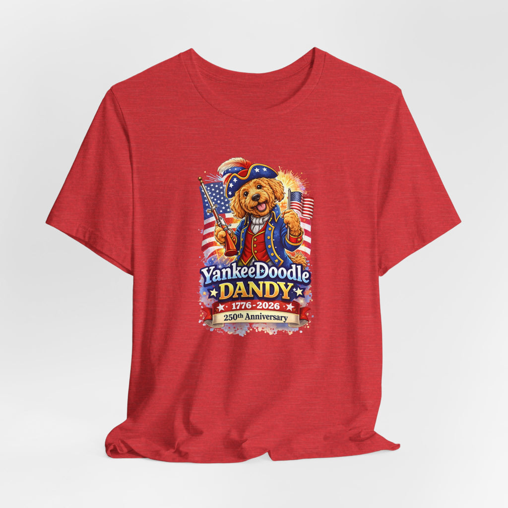 Golden Doodle 4th of July Tee — USA 250 Birthday Doodle Design