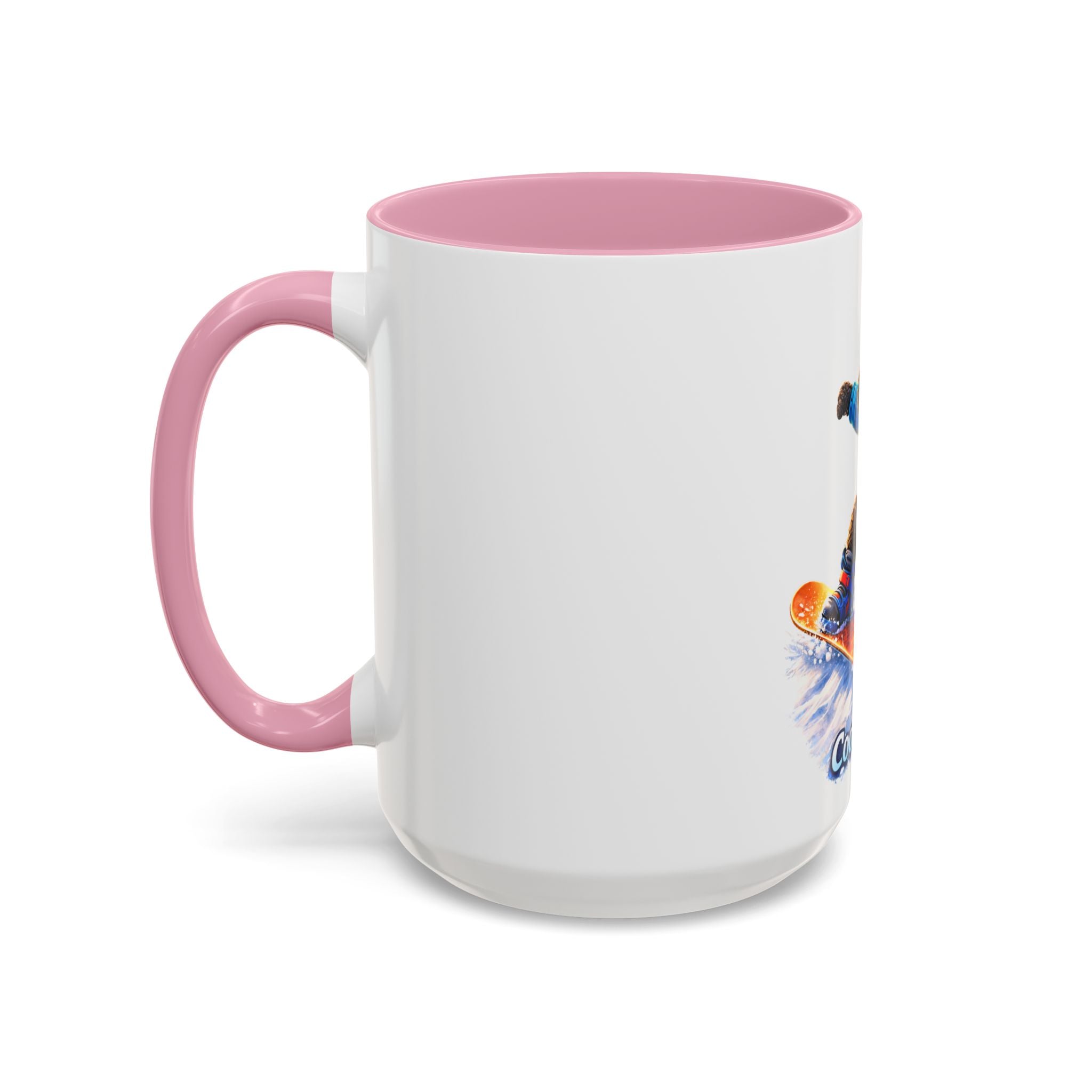 Cool Dood Snowboarding Black Golden Doodle  Mug — (15oz)