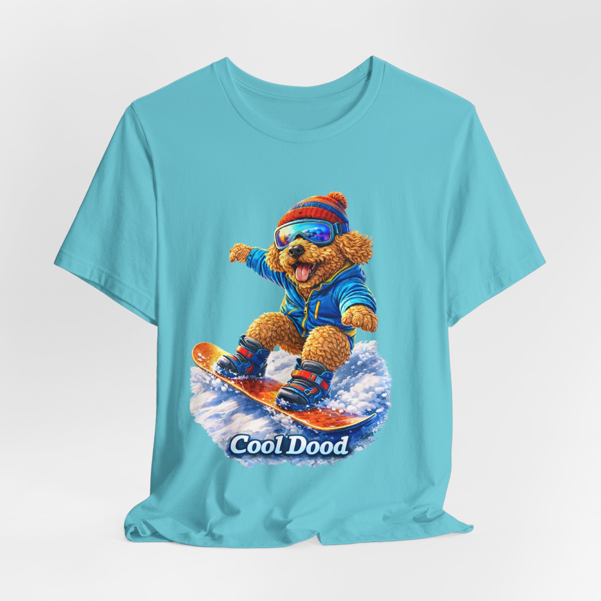 Cool Dood Snowboarding Golden Doodle T‑Shirt