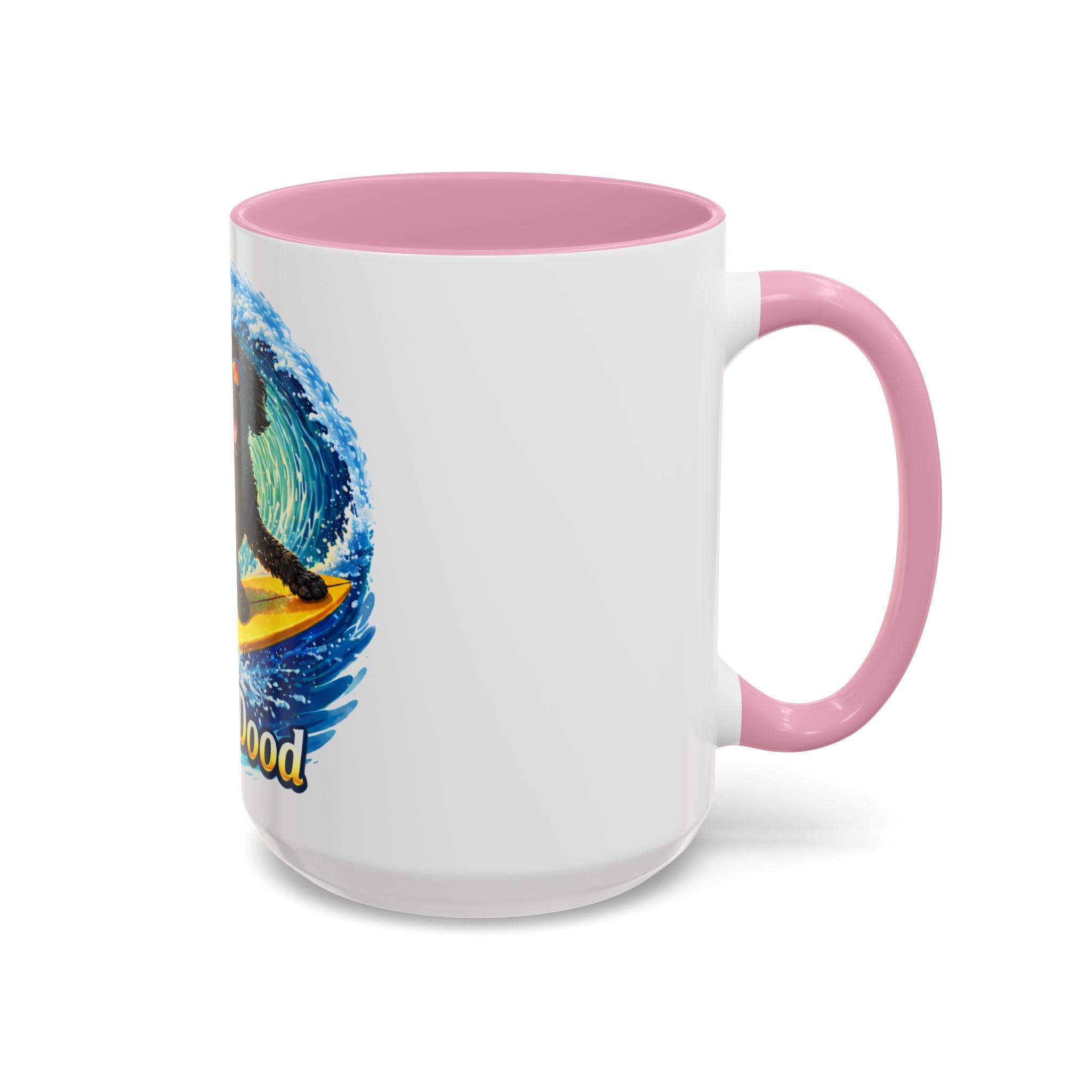 Surfer Dood Coffee Mug – Surfing Dog Graphic (15oz)