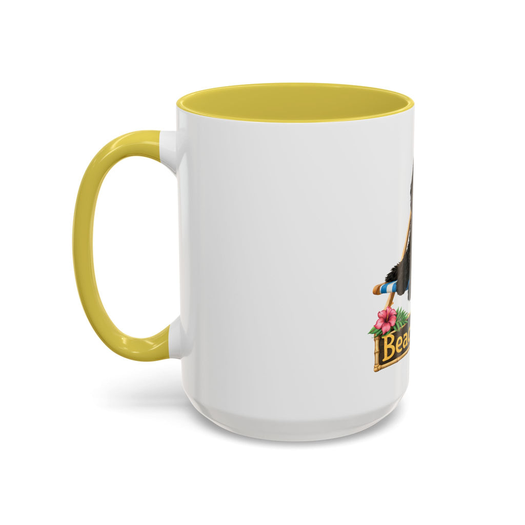 Beach Dood - Black Golden Doodle Beach Chair Mug - (15oz)