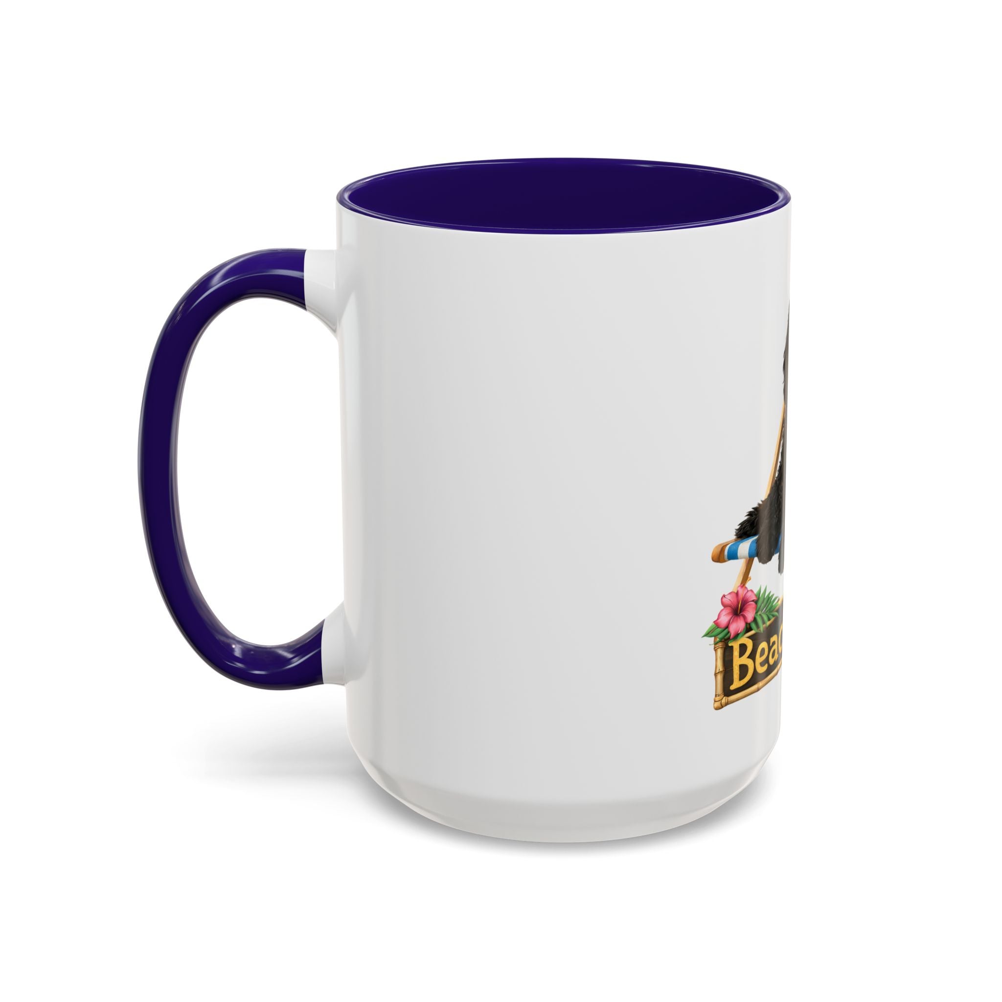 Beach Dood - Black Golden Doodle Beach Chair Mug - (15oz)