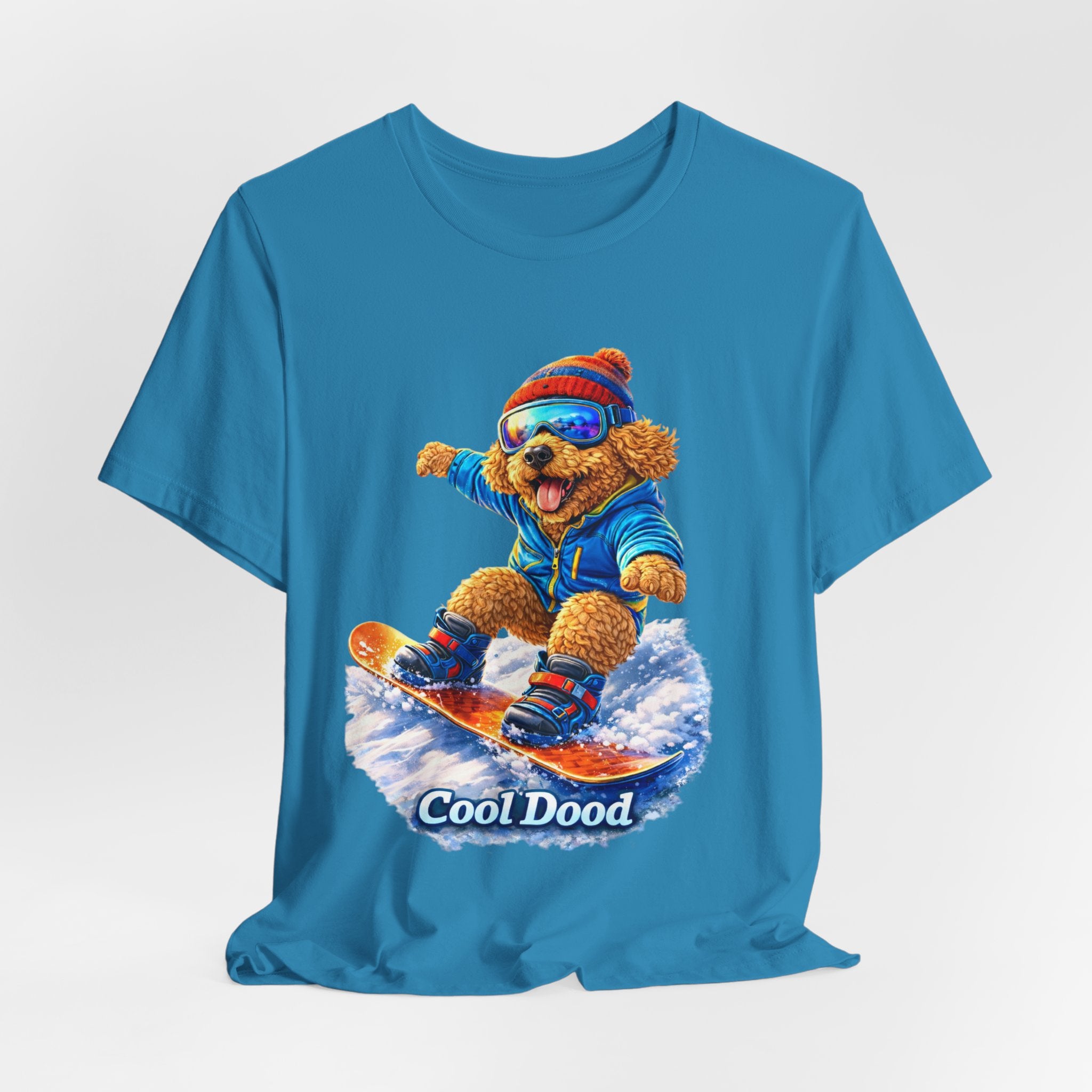 Cool Dood Snowboarding Golden Doodle T‑Shirt
