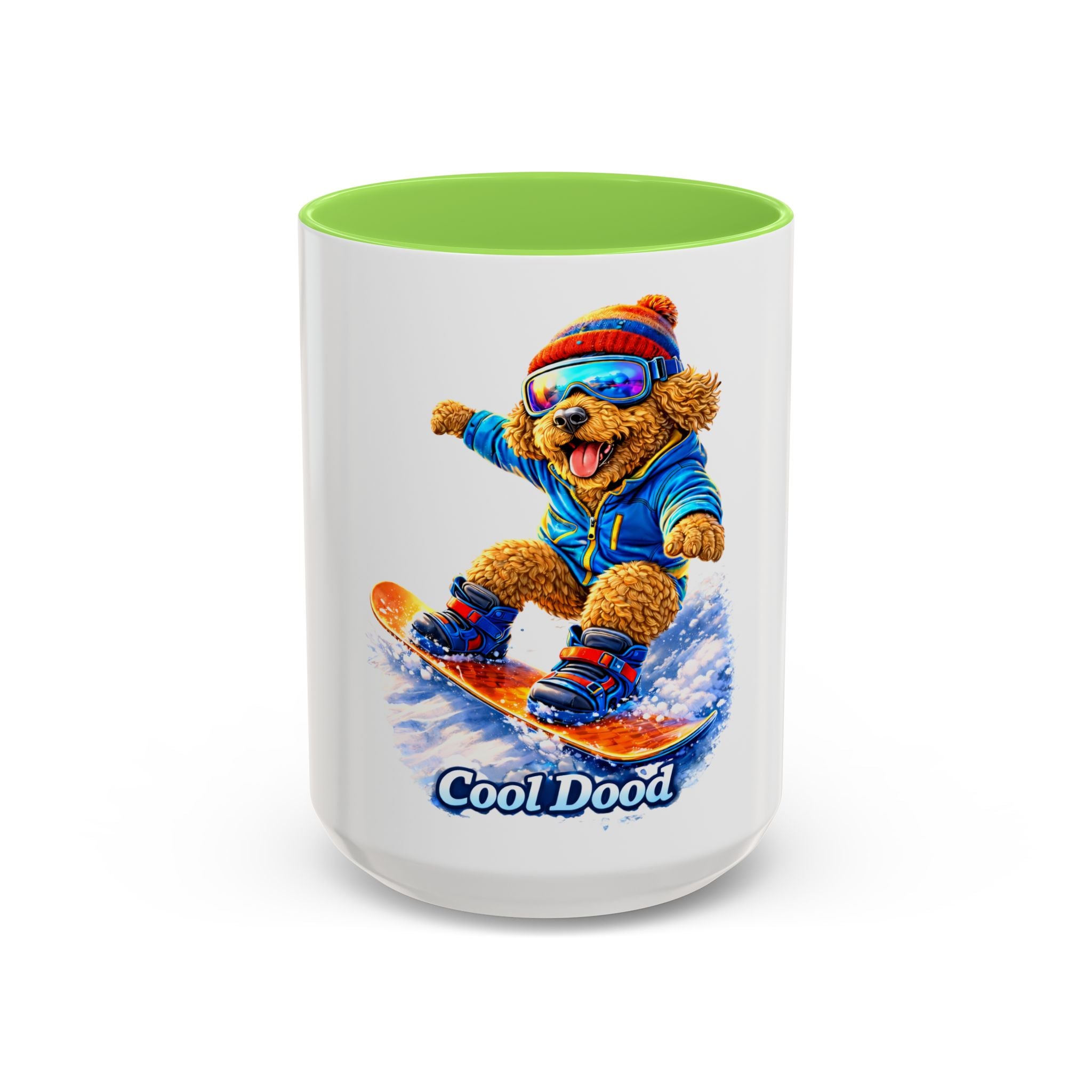 Cool Dood Snowboarding Golden Doodle Mug — (15oz)
