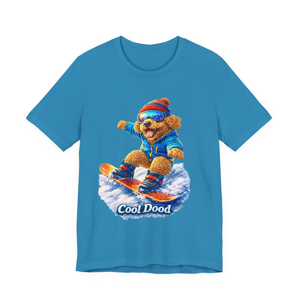 Cool Dood Snowboarding Golden Doodle T‑Shirt