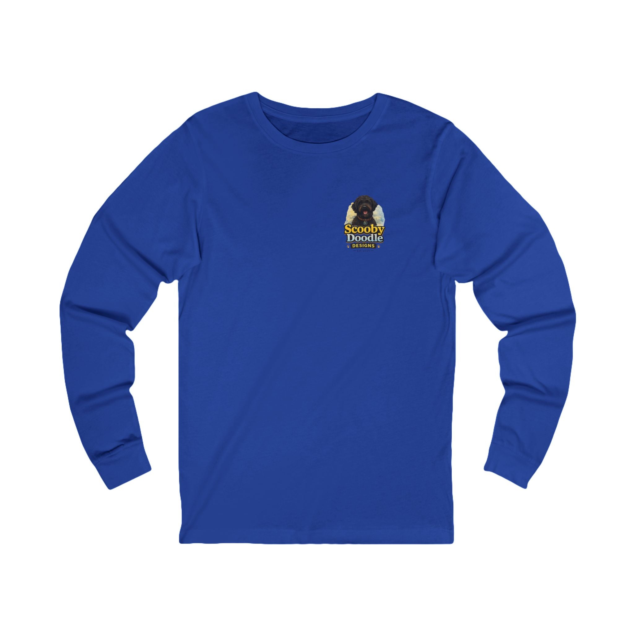 Golden Doodle Beach Tee — Dog on Striped Beach Chair