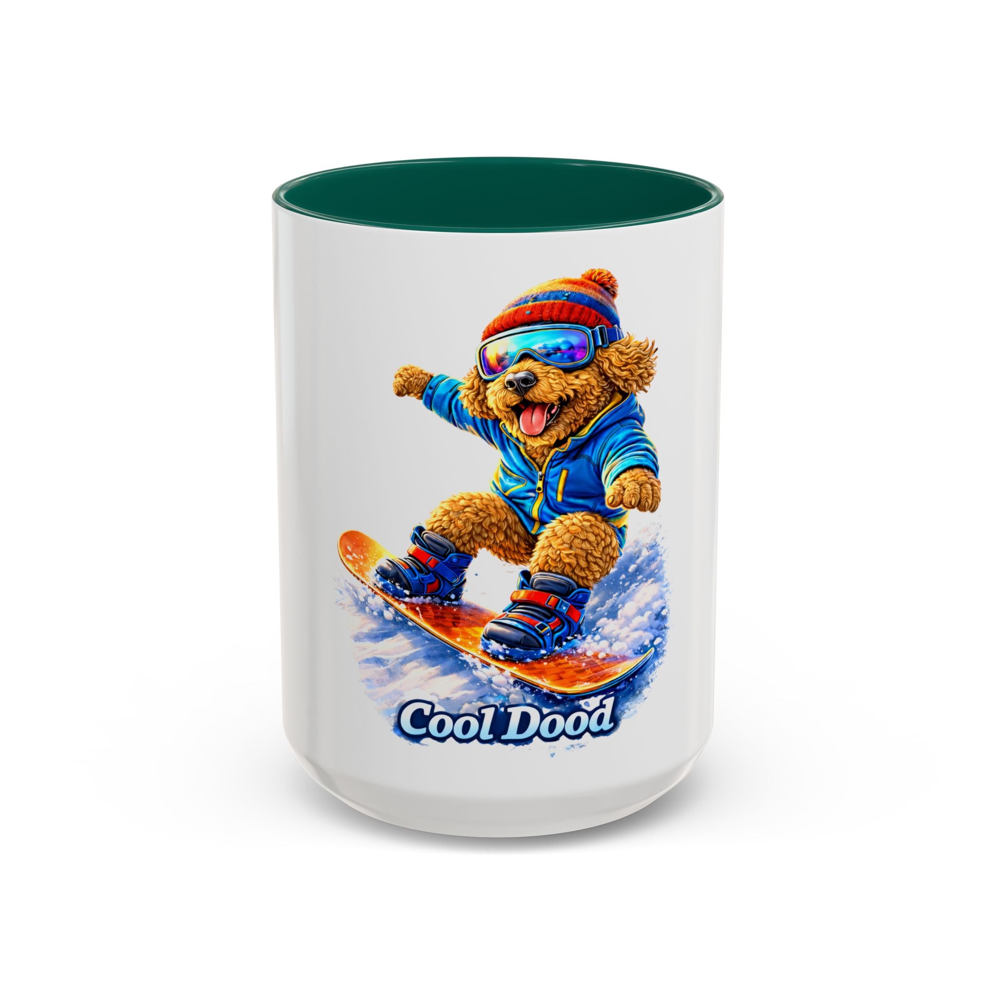 Cool Dood Snowboarding Golden Doodle Mug — (15oz)