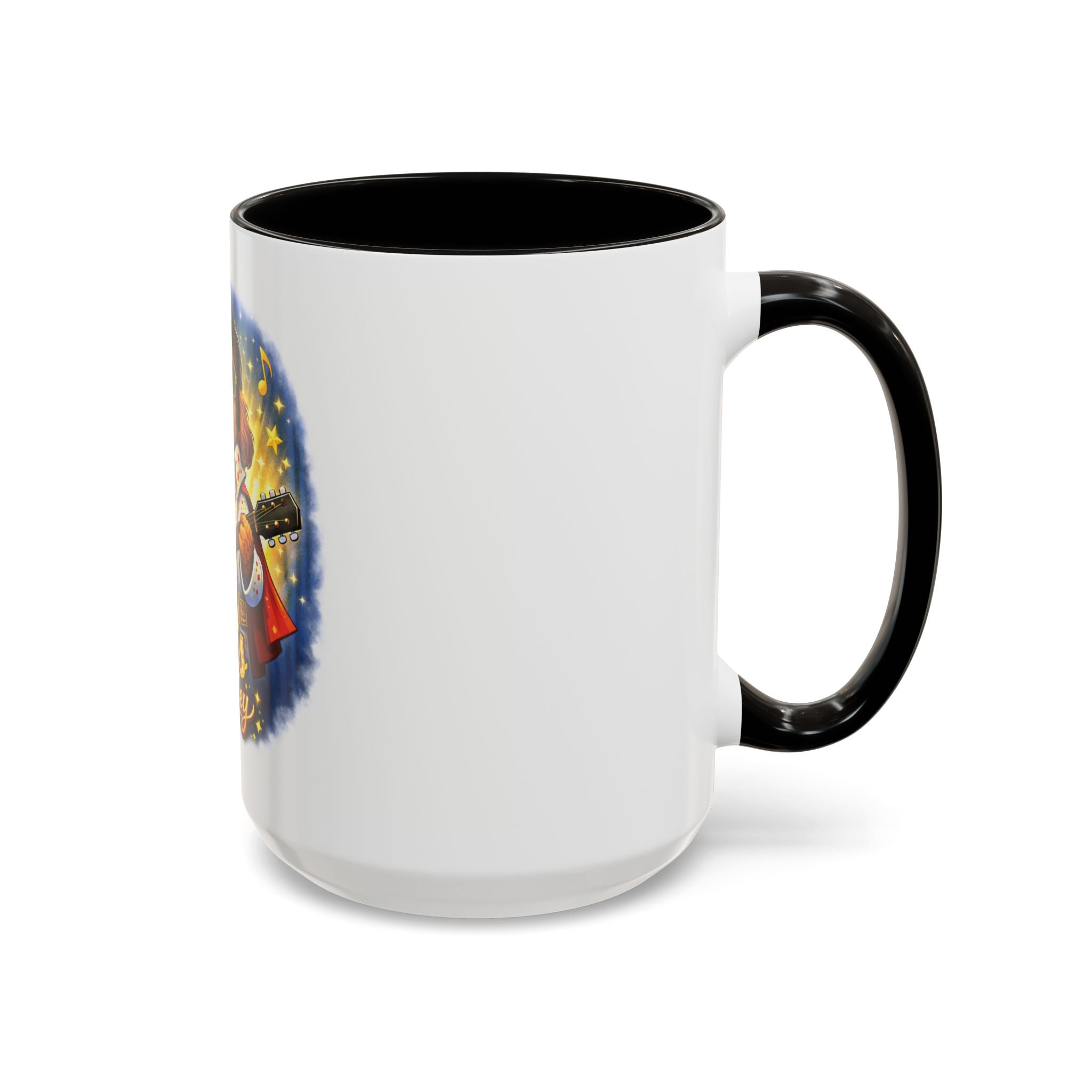 Elvis Pawsley Dog Coffee Mug — Fun Doodle Elvis-Inspired Design (15 oz)