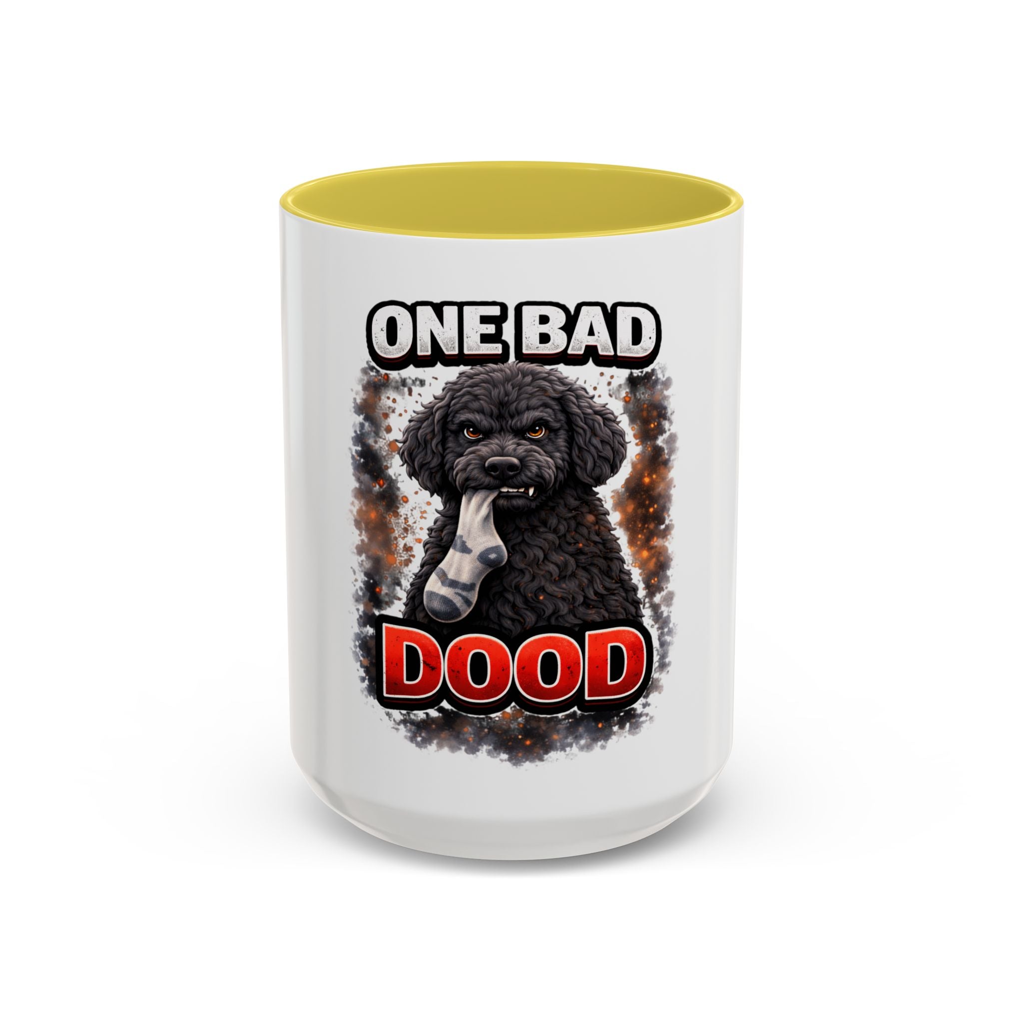One Bad Dood Mug – Funny Black Golden Doodle  Coffee Cup (15oz)