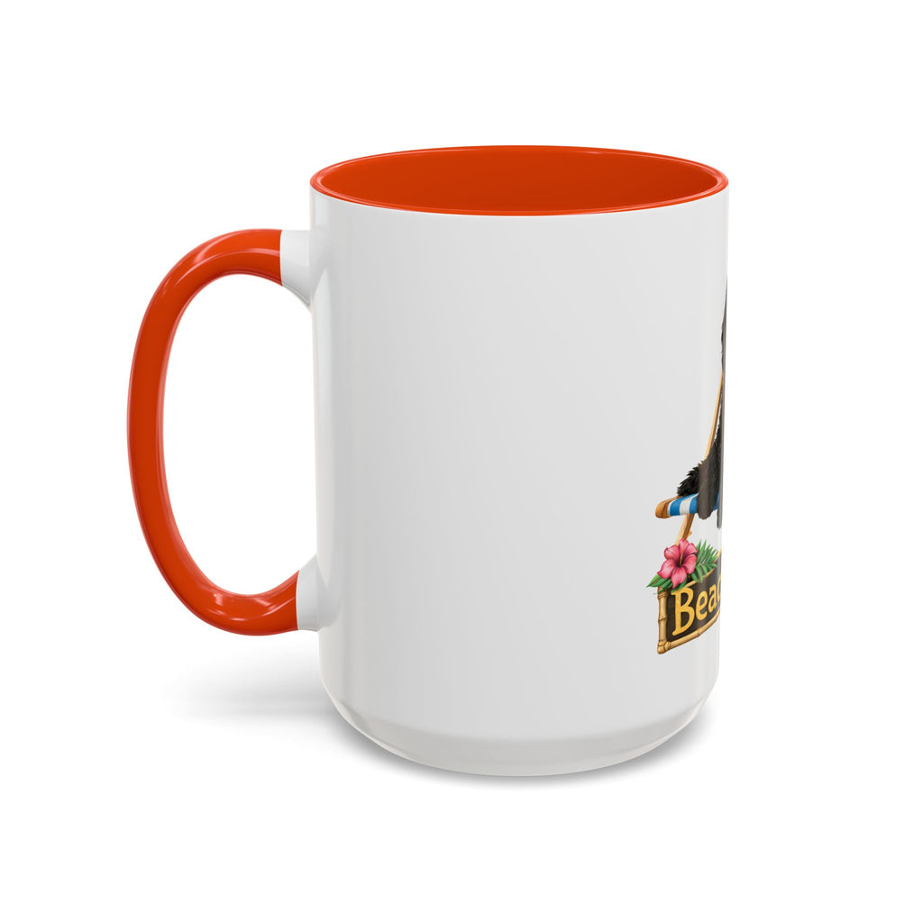 Beach Dood - Black Golden Doodle Beach Chair Mug - (15oz)