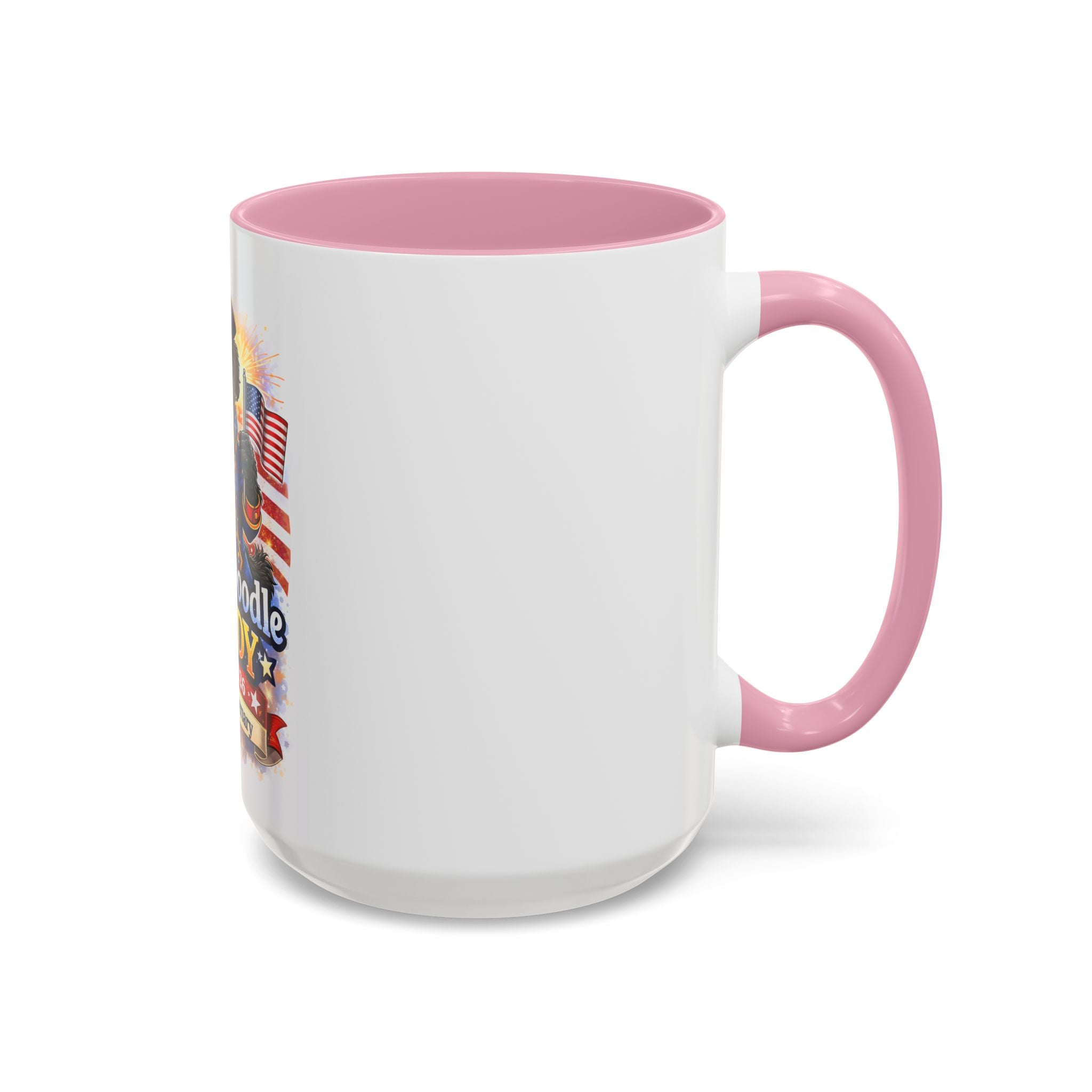 Fourth of July Yankee Doodle Dandy Mug — USA 250th Birthday Doodle Design (15oz)